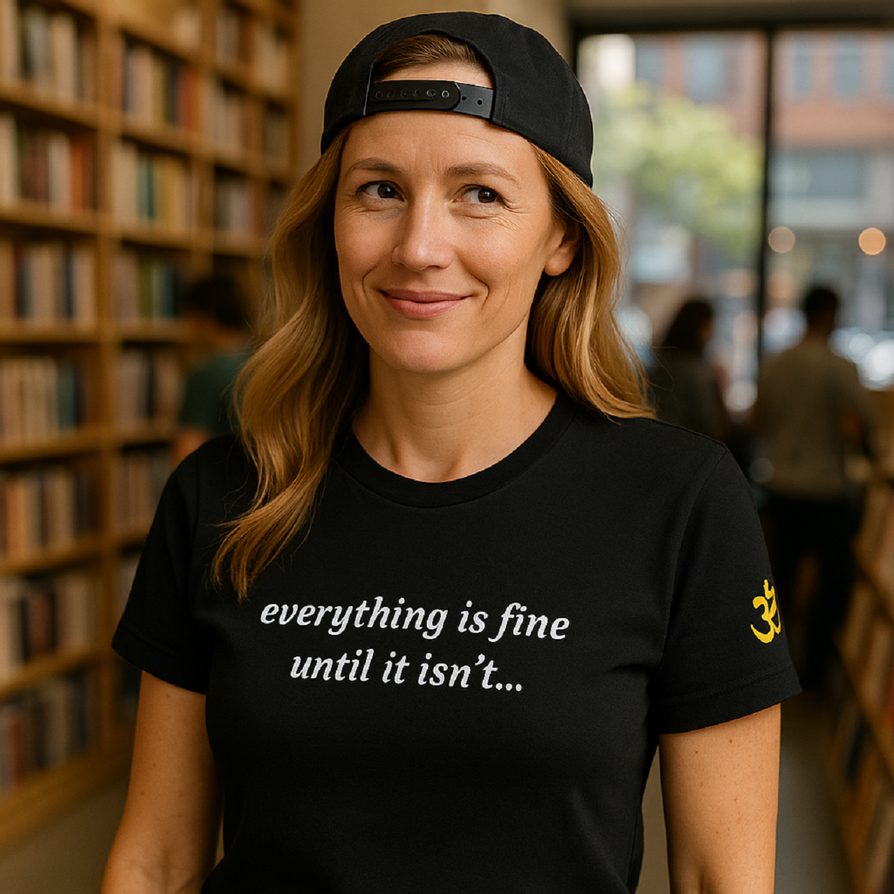Everything is Fine 100% Cotton Black T-Shirt Everything is Fine 100% Cotton Black T-Shirt