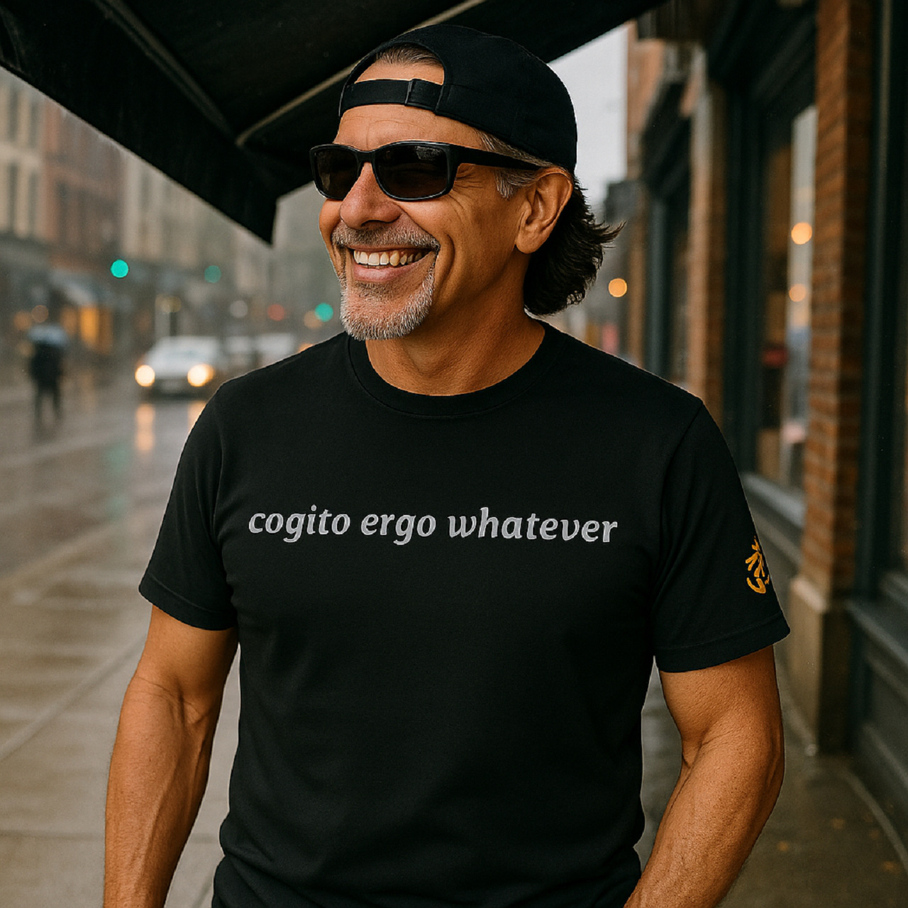 Cogito Ergo Whatever 100% Cotton Black T-Shirt