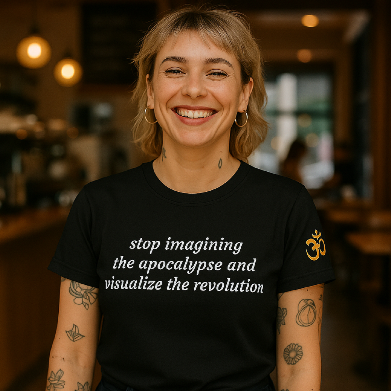 Visualize the Revolution 100% Cotton Black T-Shirt Visualize the Revolution 100% Cotton Black T-Shirt