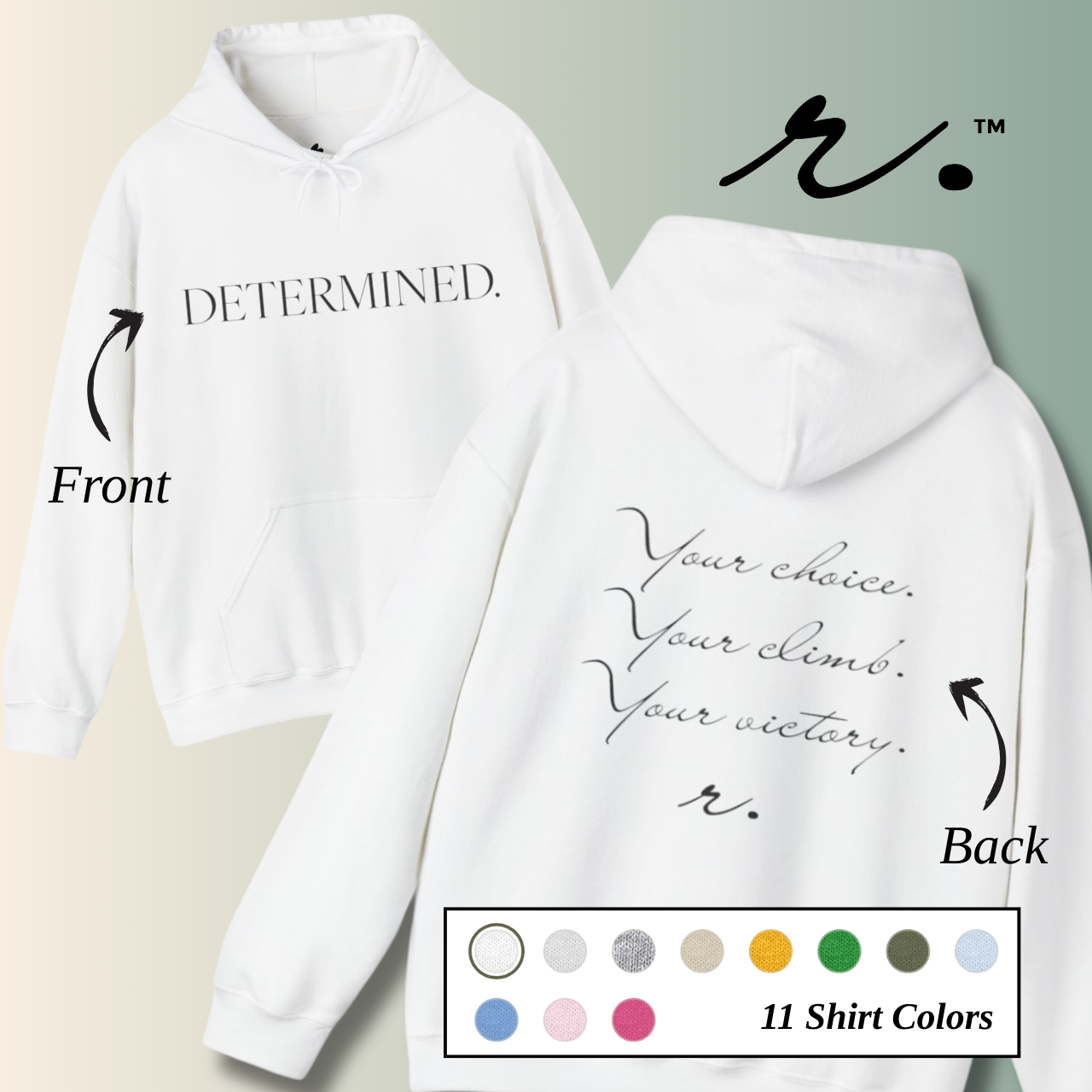 DETERMINED. | Reminder Collection Hoodie - Adults product thumbnail image