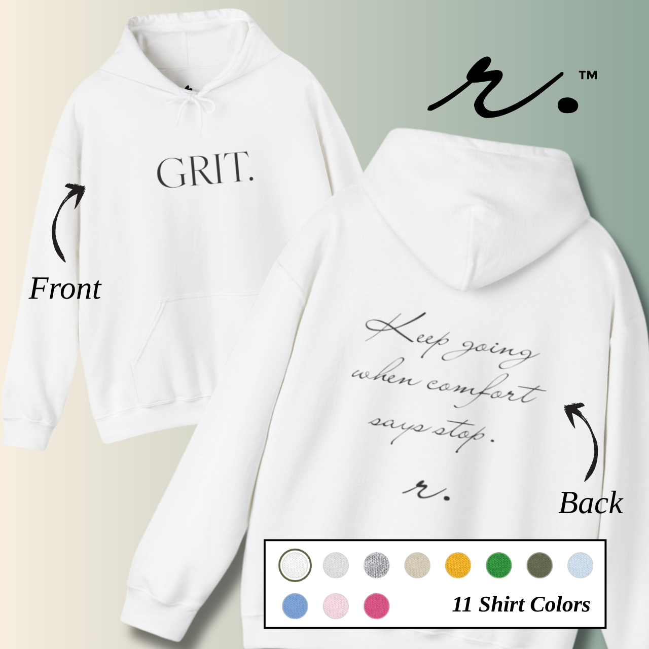 GRIT. | Reminder Collection Hoodie - Adults product thumbnail image