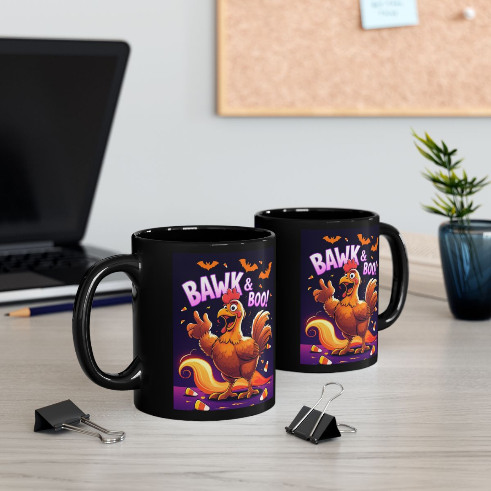 Halloween Chicken Mug Bawk And Boo Coffee Cup | Funny Farmhouse Chicken Gift | Spooky Fall Candy Corn Mug product thumbnail image Halloween Chicken Mug Bawk And Boo Coffee Cup | Funny Farmhouse Chicken Gift | Spooky Fall Candy Corn Mug product thumbnail image