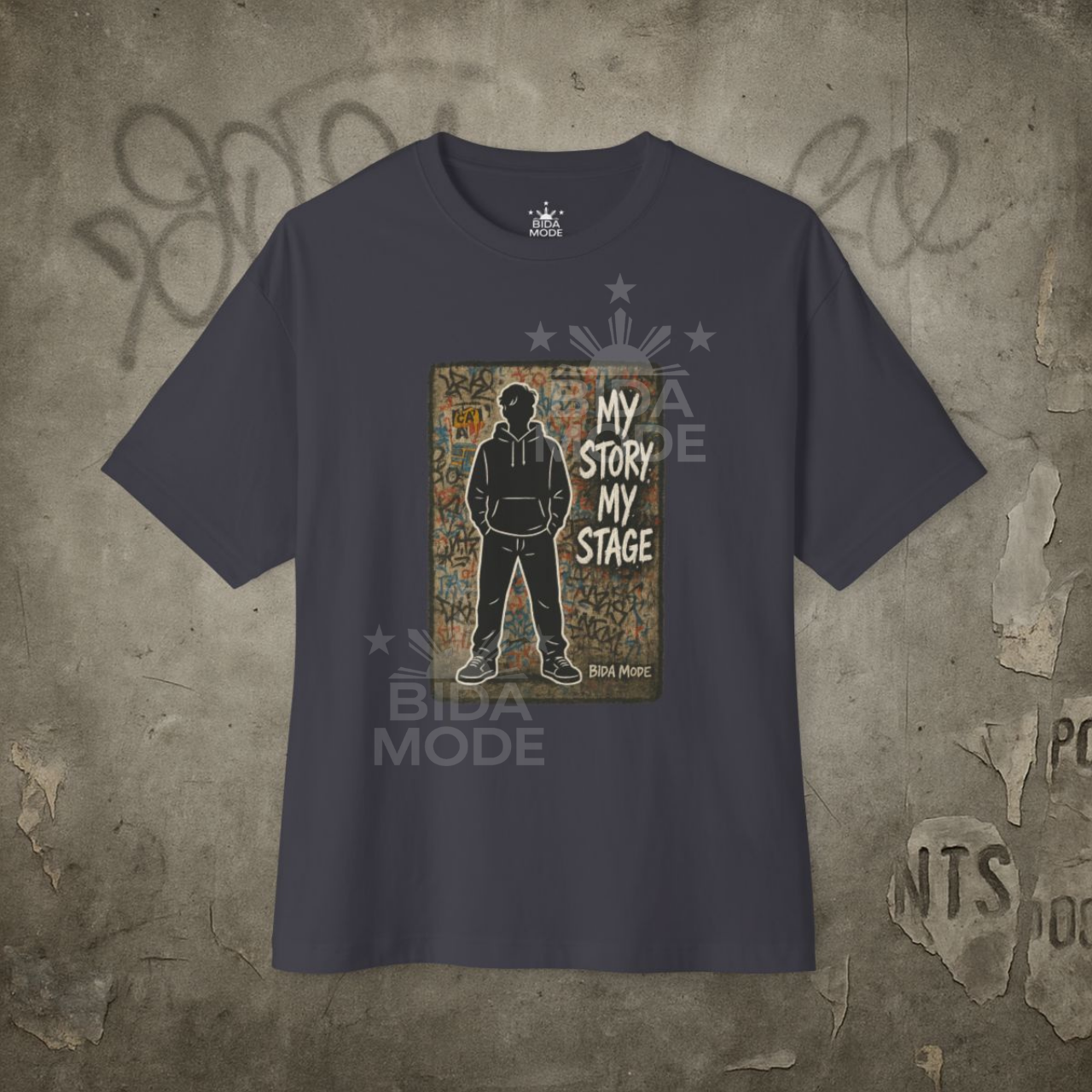 My Story My Stage T-Shirt | Streetwear Graphic Tee | Entrepreneur Hustle Shirt | Urban Graffiti Inspired Clothing product thumbnail image