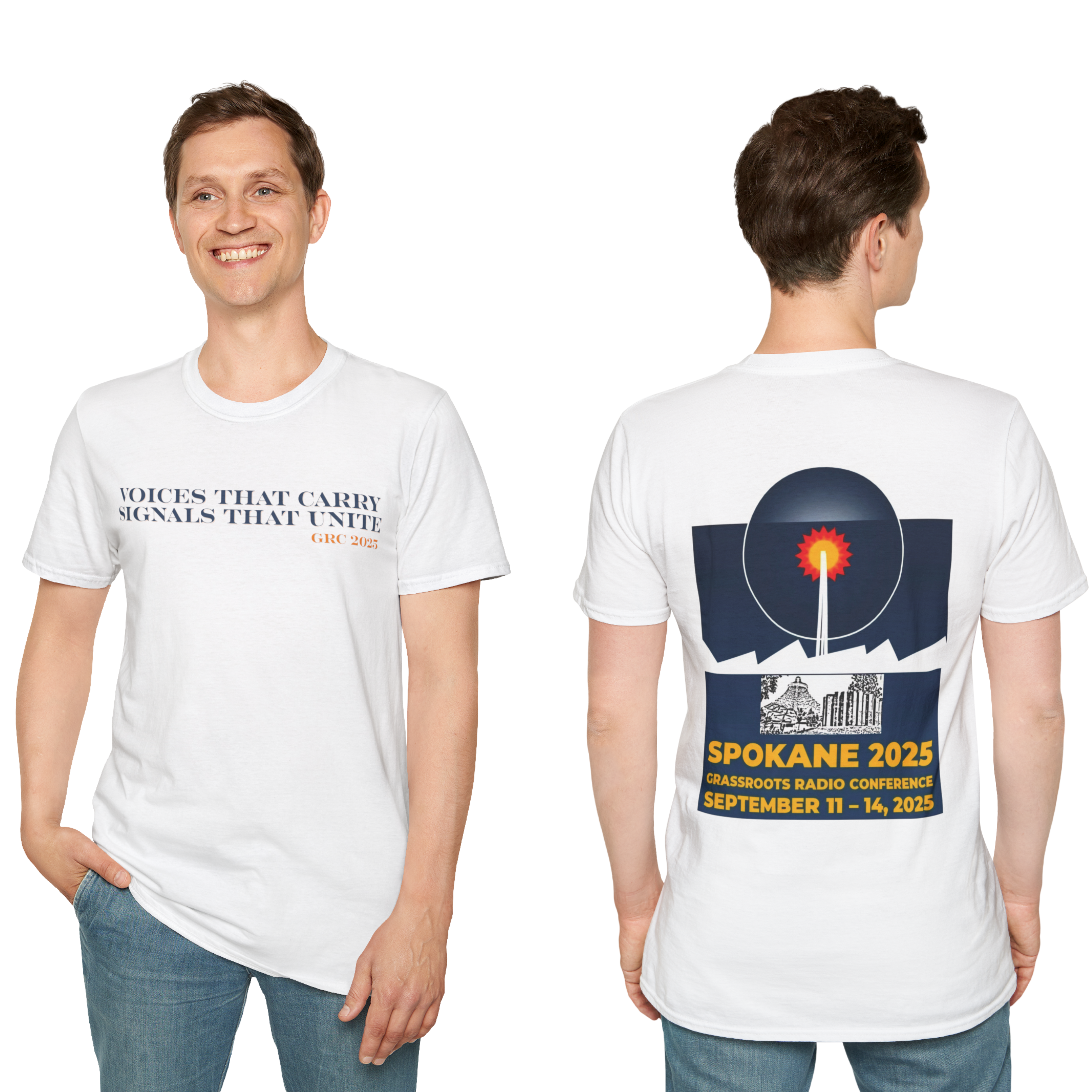  Voices That Carry Signals Unite Unisex Softstyle T-Shirt