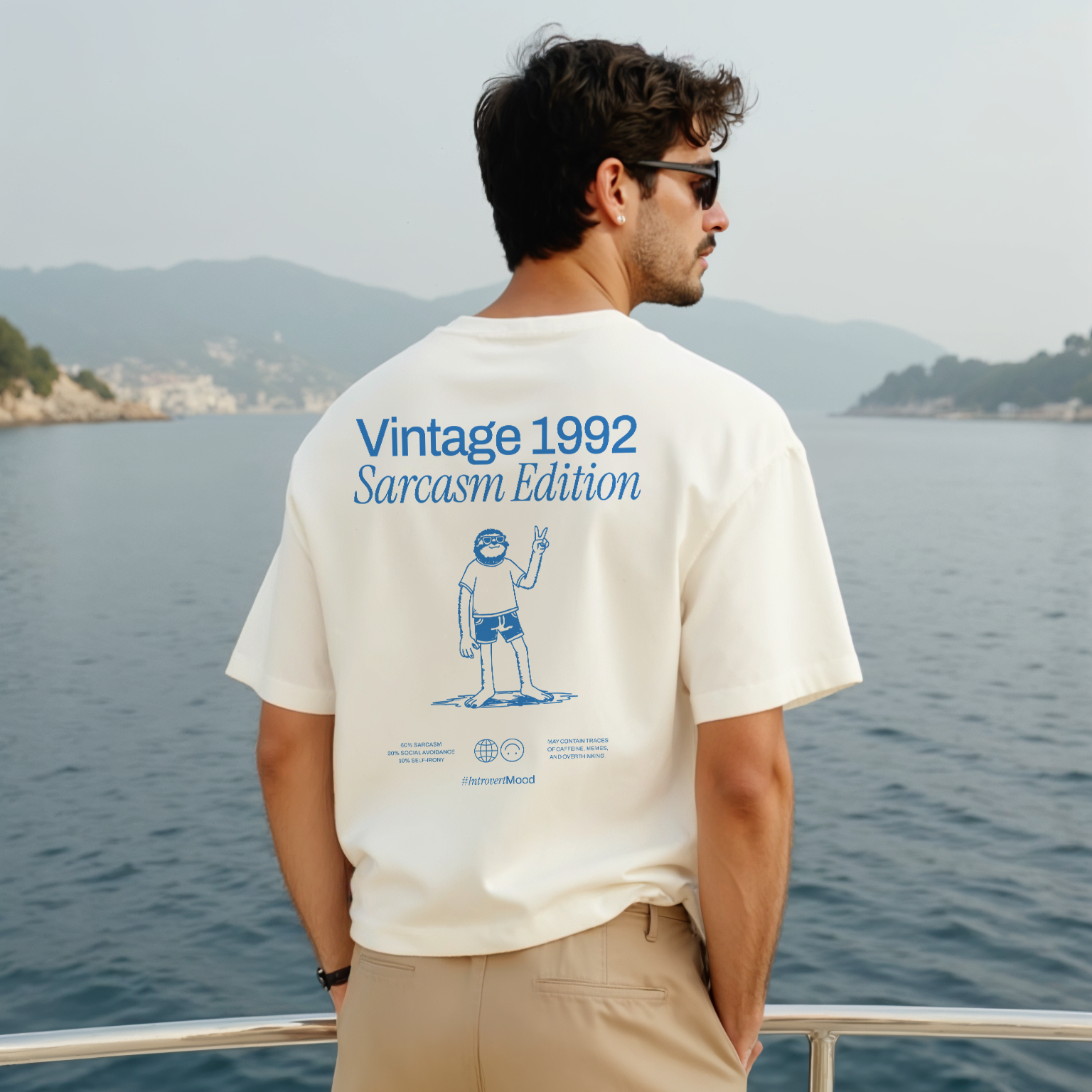 Vintage [Your Year]. Sarcasm Edition | Back side | Unisex T-shirt product thumbnail image