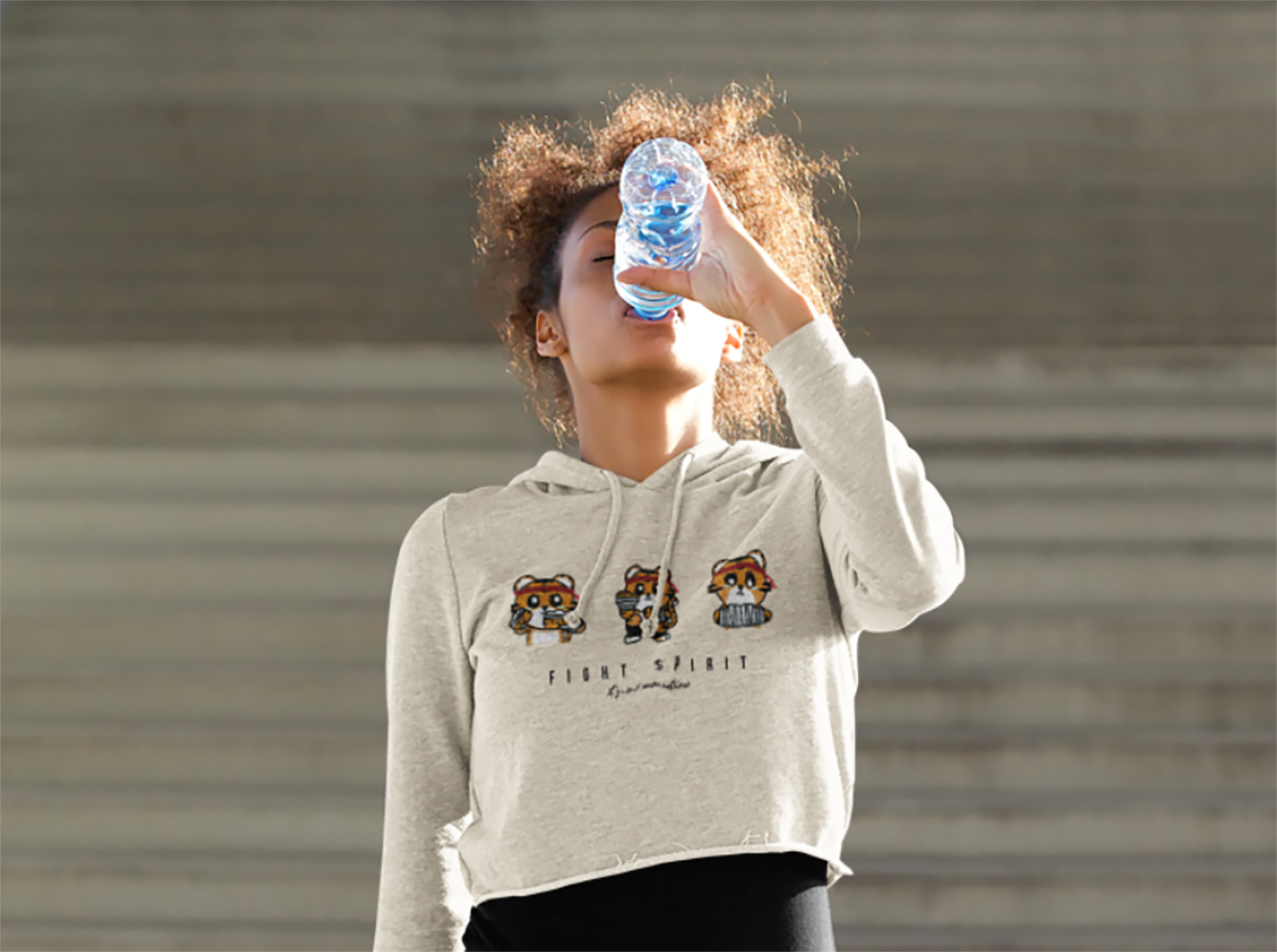 Three Tigers Cropped Hooded Sweatshirt - Vol. III product thumbnail image Three Tigers Cropped Hooded Sweatshirt - Vol. III product thumbnail image