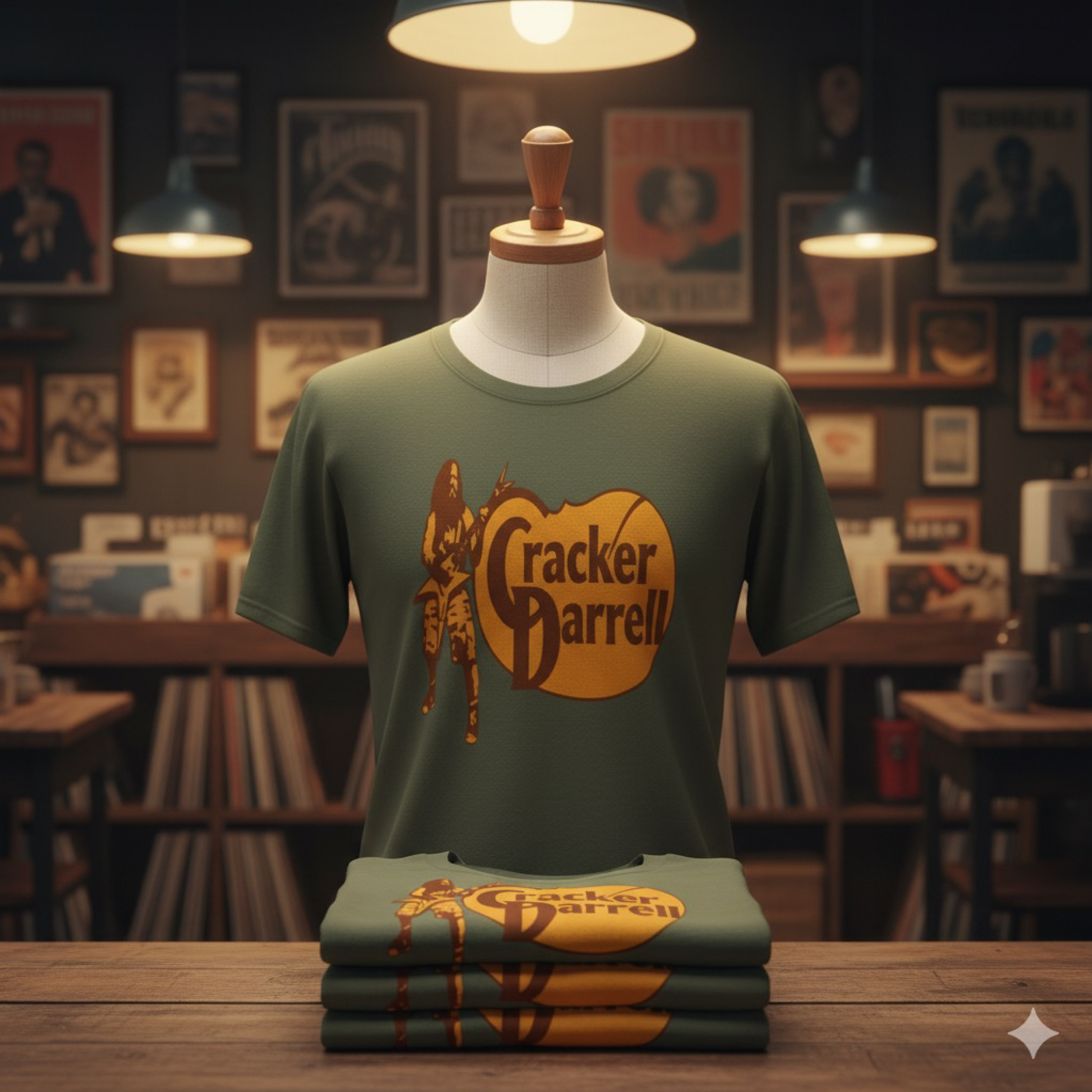 Cracker Darrell Parody T-Shirt Heavy Metal Dimebag Darrell Rock Tee | Funny Cracker Barrel Shirt Music Fans Guitar Lovers &amp; Concert Wear product thumbnail image