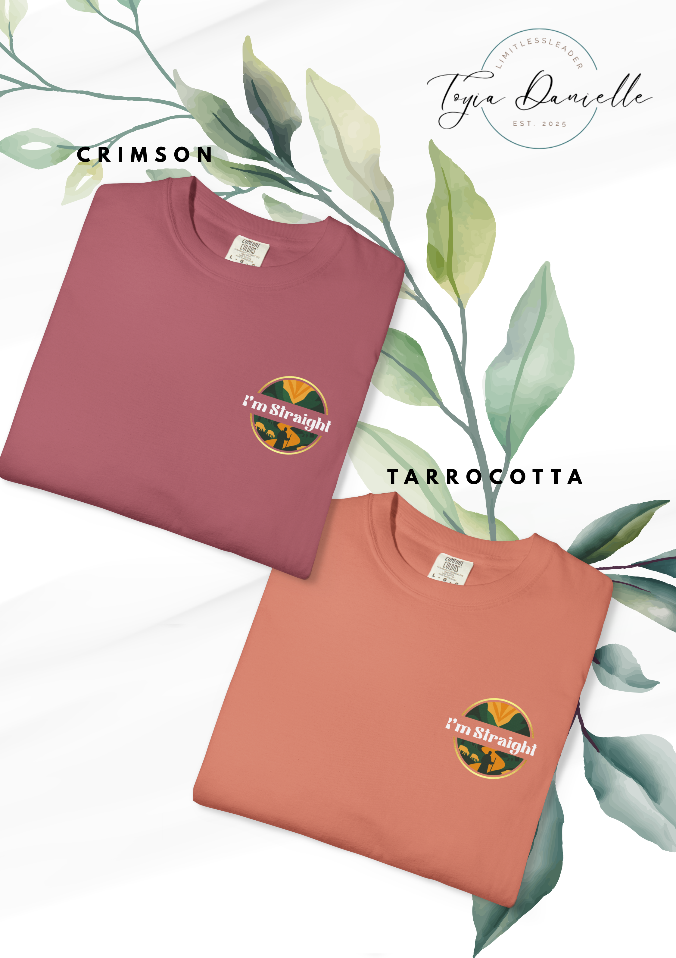 Psalm 23 Shirt - With God as My Guide I'm Straight Tee: Grace &amp; Growth Signature Line product thumbnail image