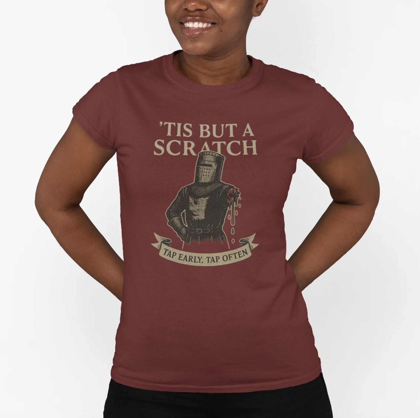 'Tis But a Scratch Black Knight BJJ Women's T-Shirt 'Tis But a Scratch Black Knight BJJ Women's T-Shirt