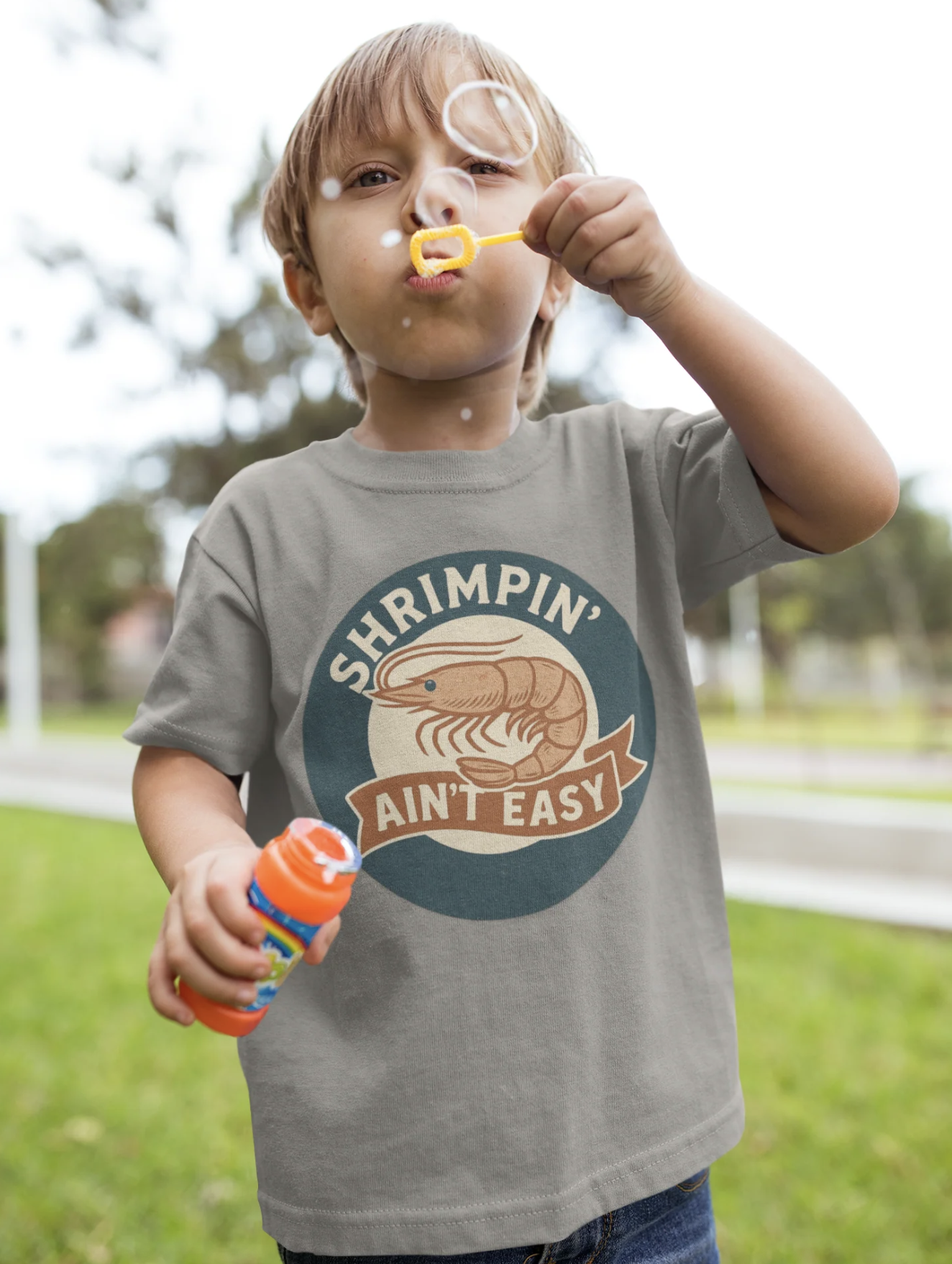 Shrimpin' Ain't Easy Youth T-Shirt  product thumbnail image