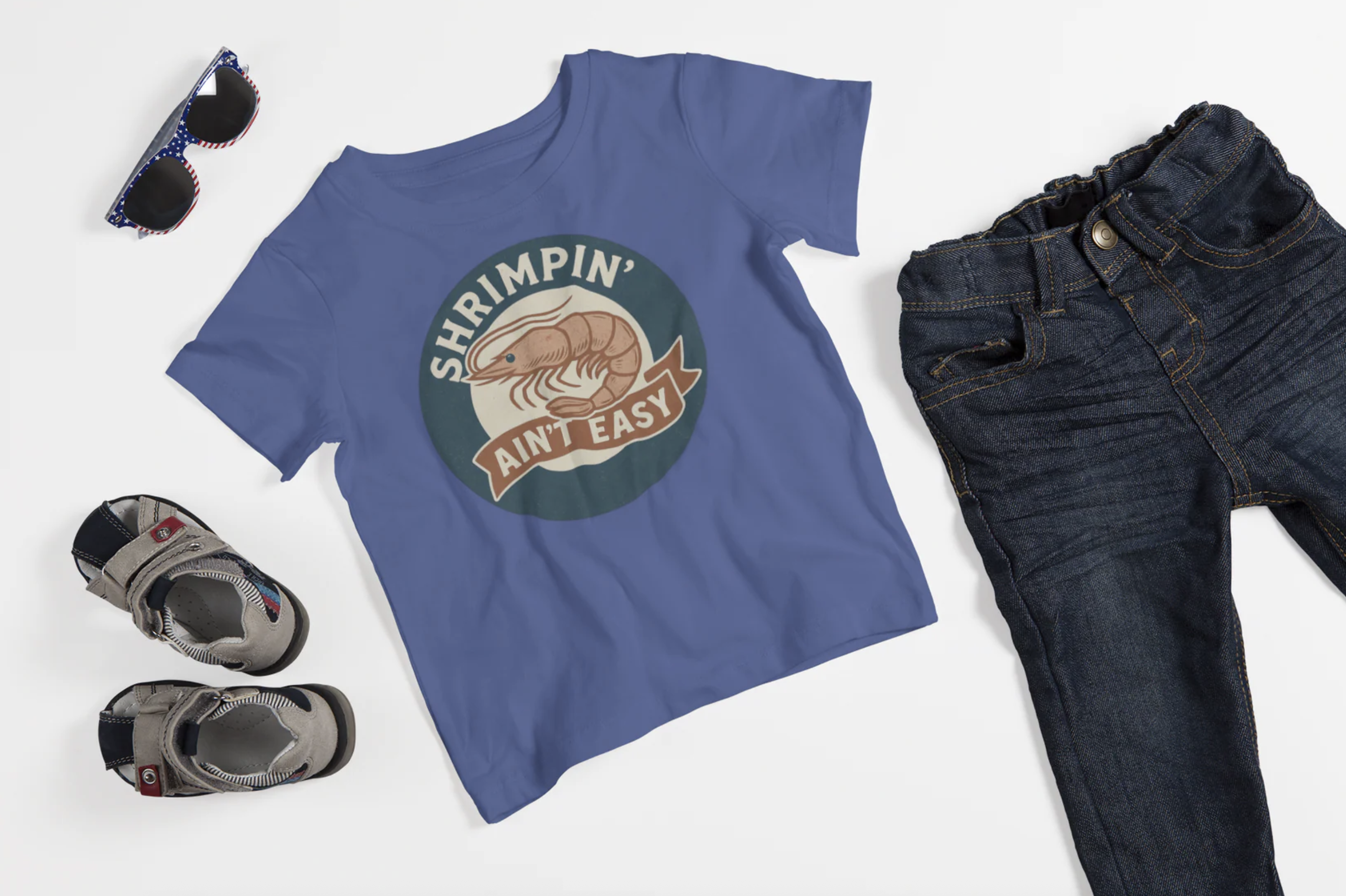 Shrimpin' Ain't Easy Youth T-Shirt  product thumbnail image