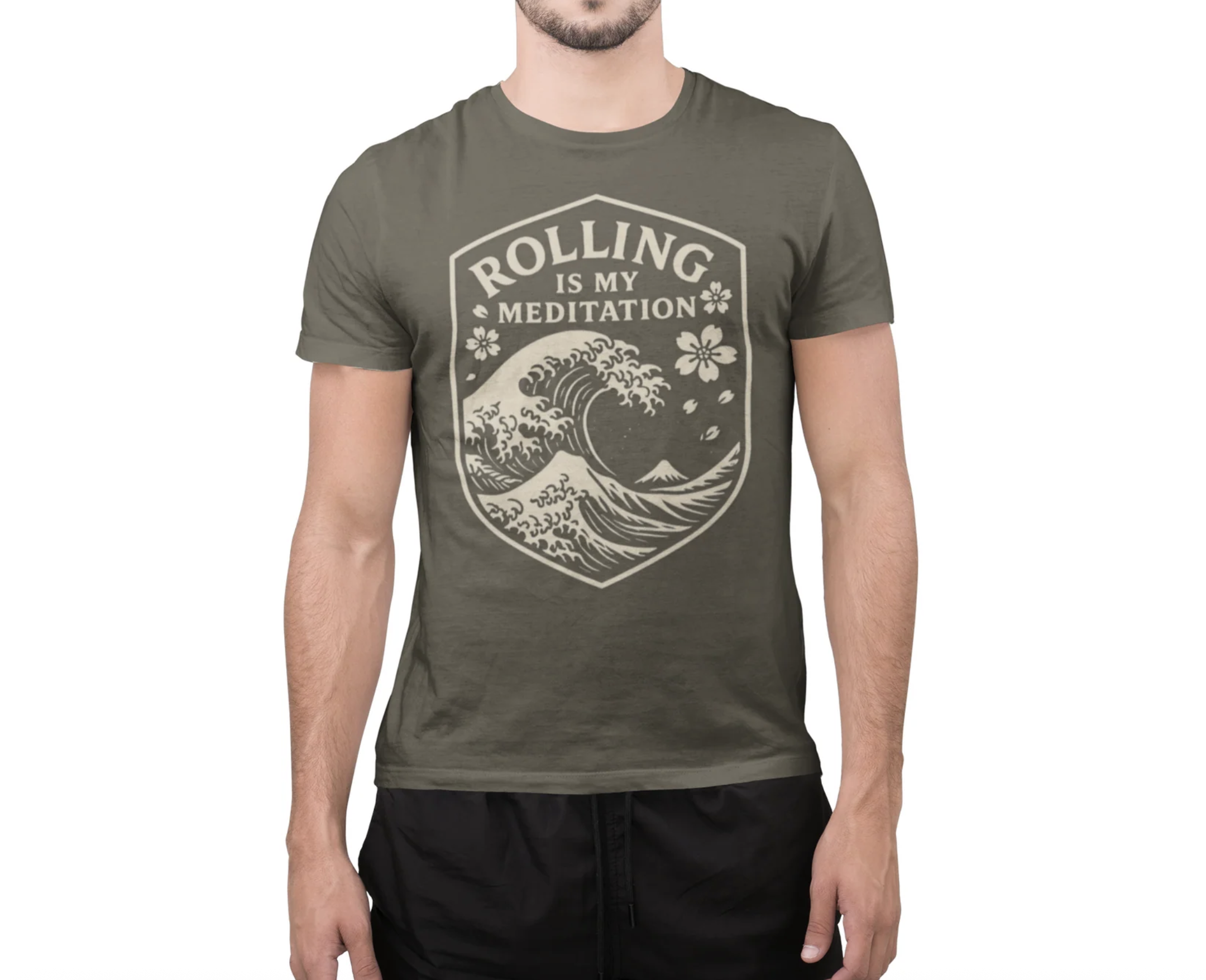 Rolling is My Meditation Zen BJJ Men/Unisex T-Shirt 
