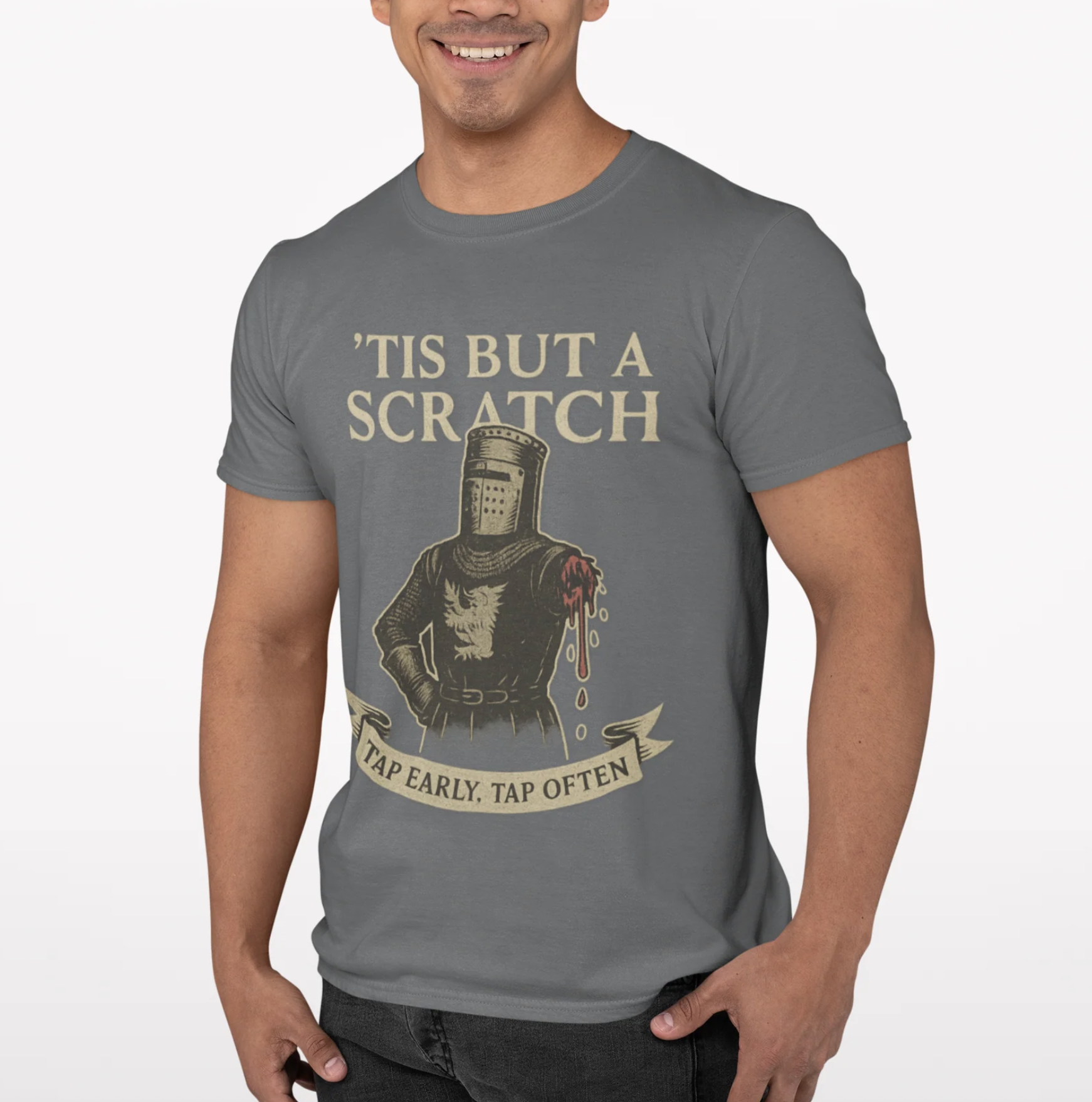 'Tis But a Scratch Black Knight BJJ Men/Unisex T-Shirt 