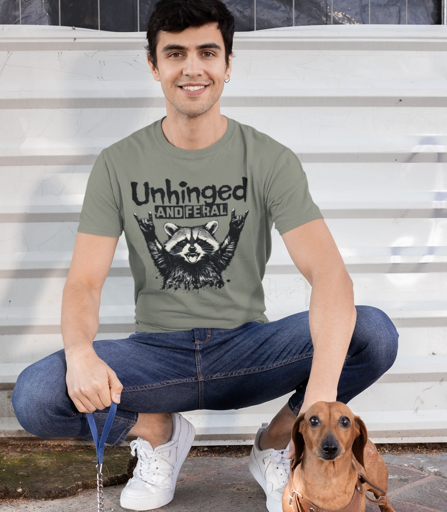 Unhinged and Feral Raccoon Unisex Graphic T-Shirt product thumbnail image Unhinged and Feral Raccoon Unisex Graphic T-Shirt product thumbnail image