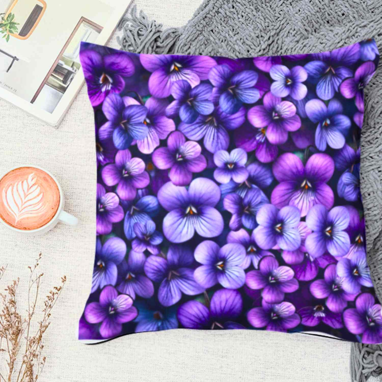 Vibrant Floral Pillowcase | Cozy Home Décor, Gift for Her, Bedroom Accent, Flower Print, Spring Decor product thumbnail image