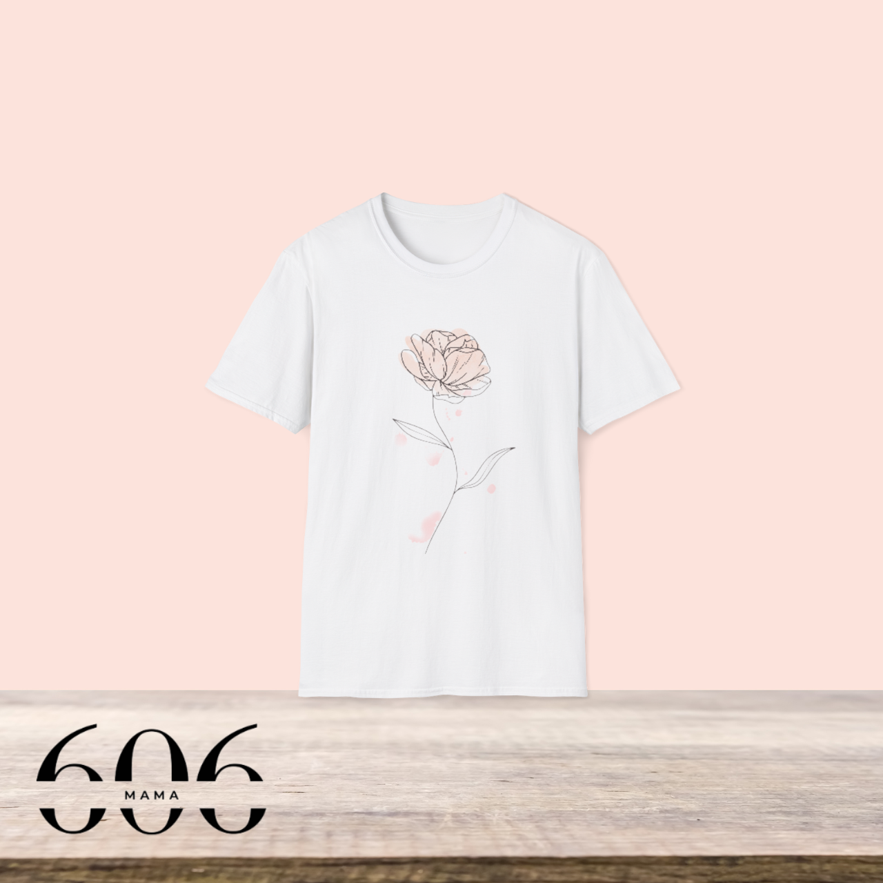 Floral Minimalist Unisex T-Shirt, Comfortable Tee, Perfect Gift for Her, Everyday Wear, Spring Fashion product thumbnail image