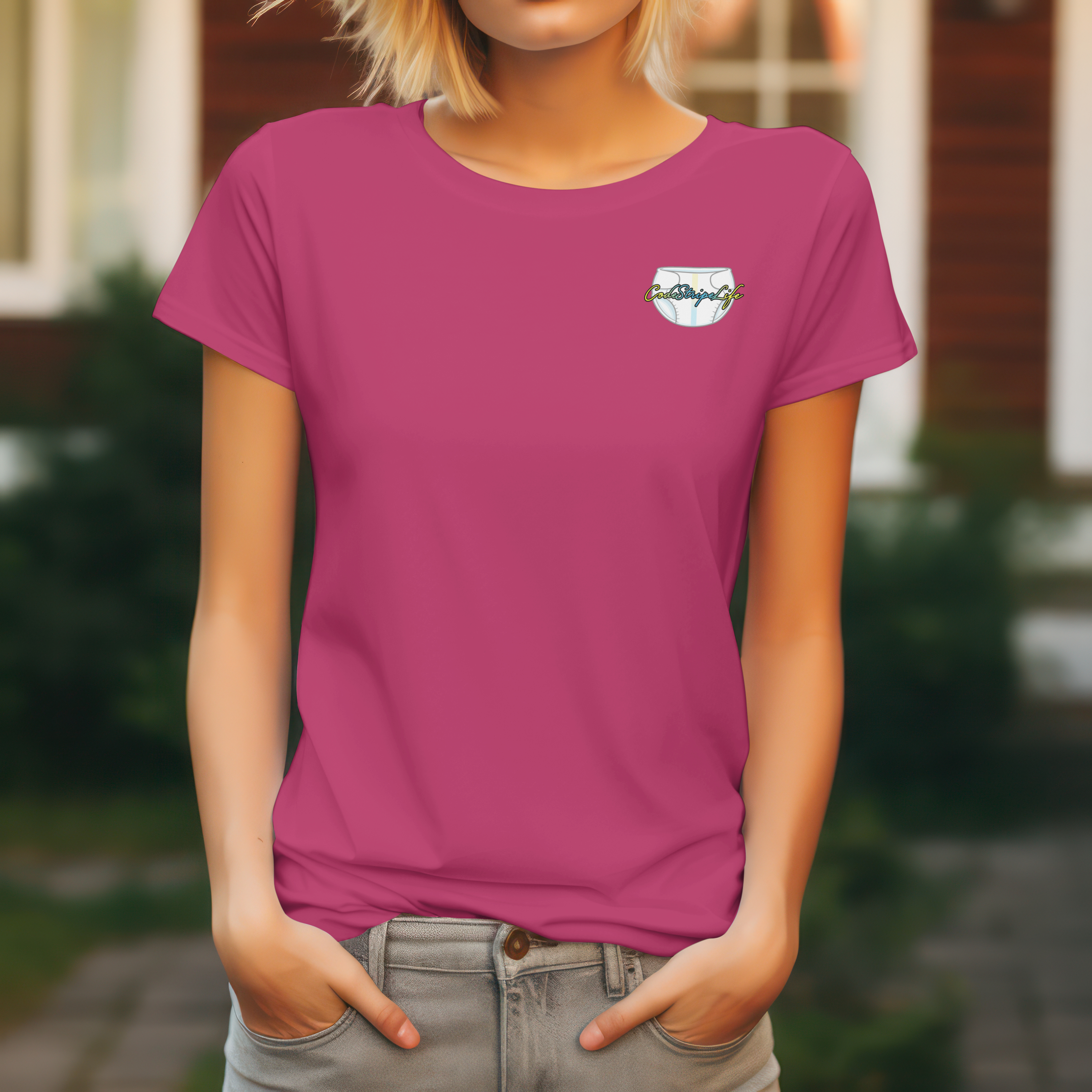 Crying Baby Graphic Tee, Funny Women's Shirt, Gift for Parents, Casual Wear, Unique Birthday Gift, Humorous Fashion product thumbnail image