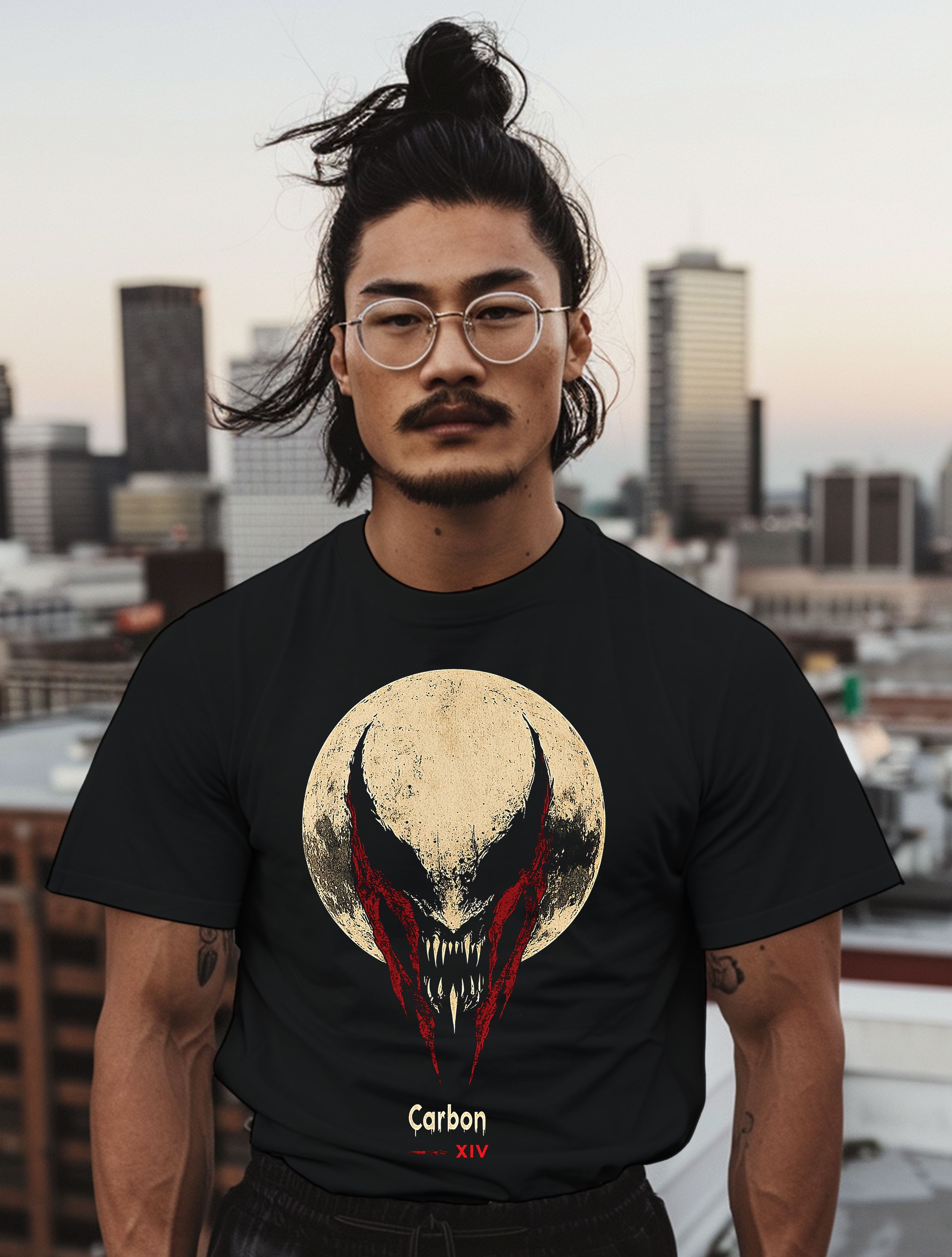 Lunar Alien Skull T-Shirt | Carbon XIV Exclusive