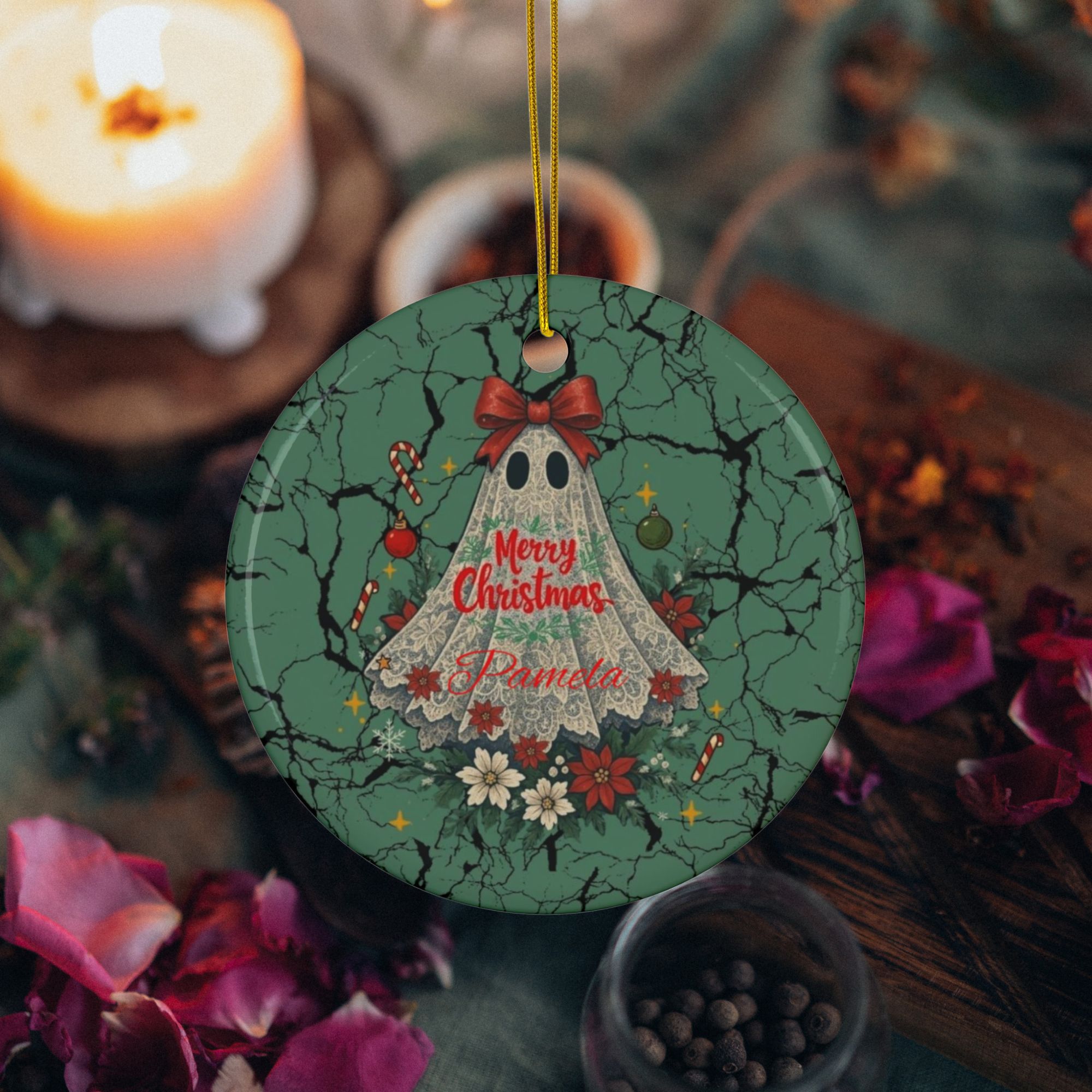 Personalized Ghost Christmas Ornament product thumbnail image