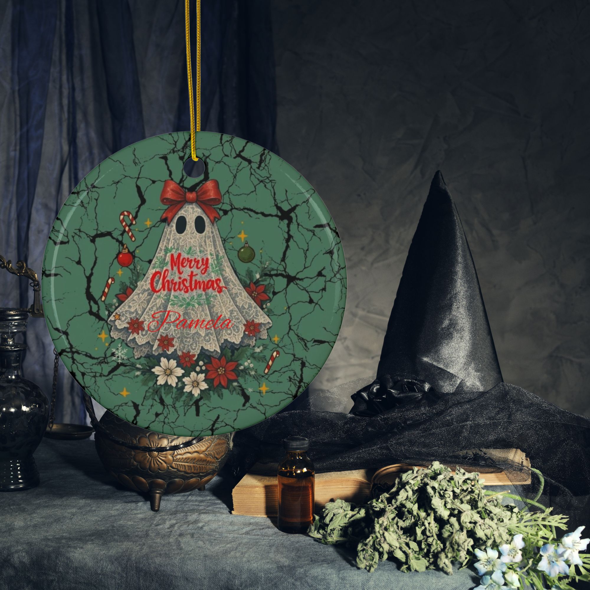 Personalized Ghost Christmas Ornament product thumbnail image