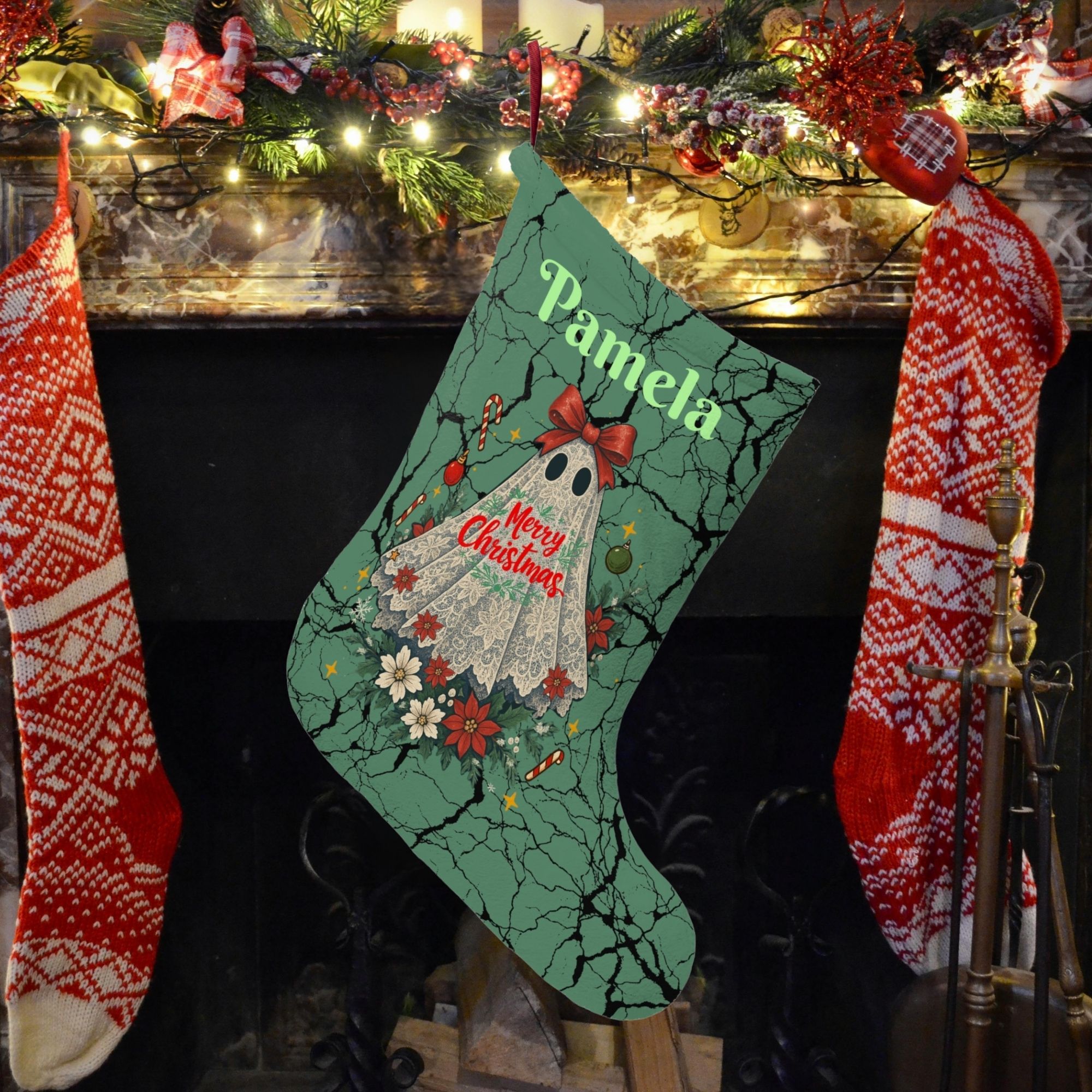 Personalized Ghost Christmas Stocking product thumbnail image