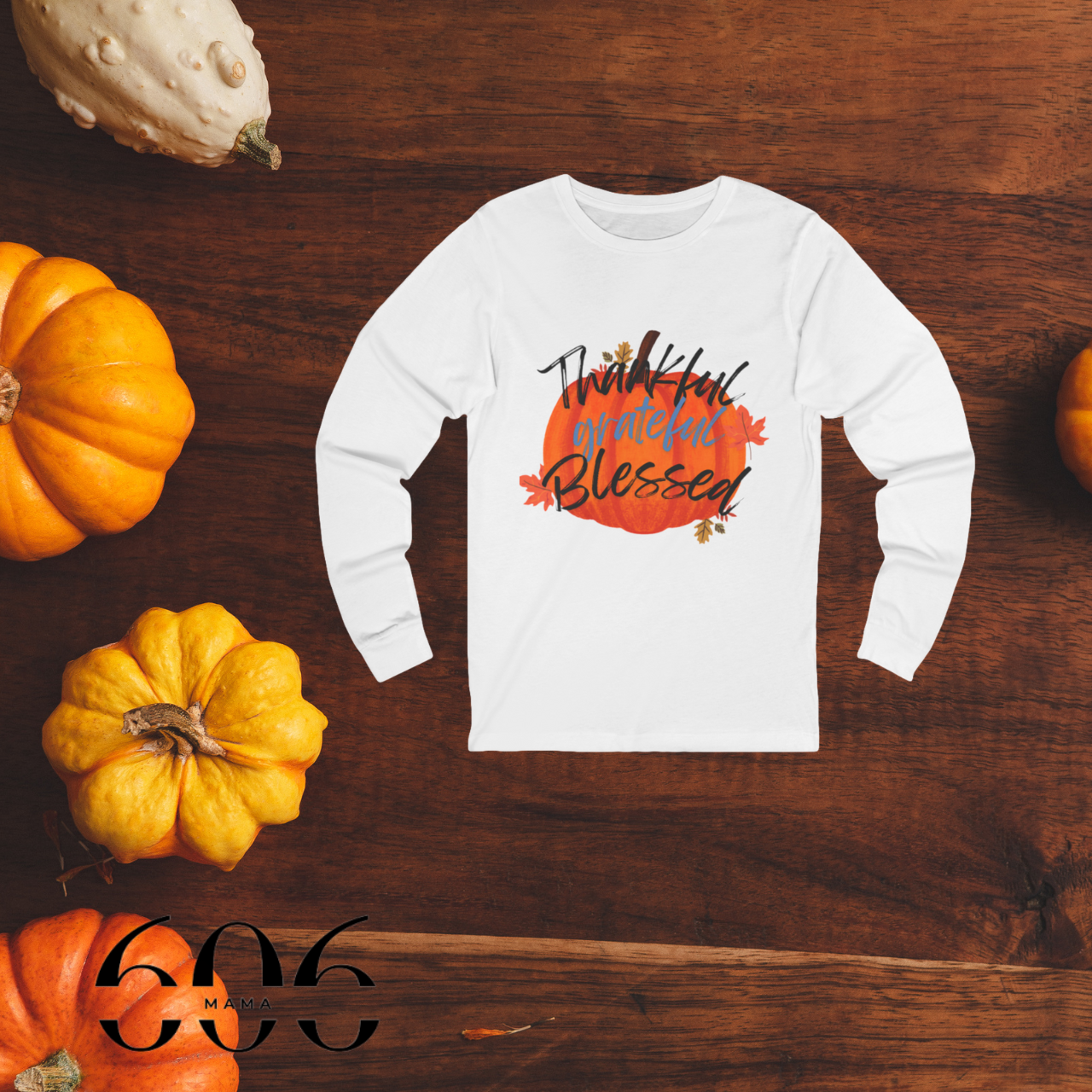 Thankful Grateful Blessed Long Sleeve Tee - Fall Apparel, Thanksgiving Gift, Cozy Shirt, Casual Style, Autumn Fashion Thankful Grateful Blessed Long Sleeve Tee - Fall Apparel, Thanksgiving Gift, Cozy Shirt, Casual Style, Autumn Fashion