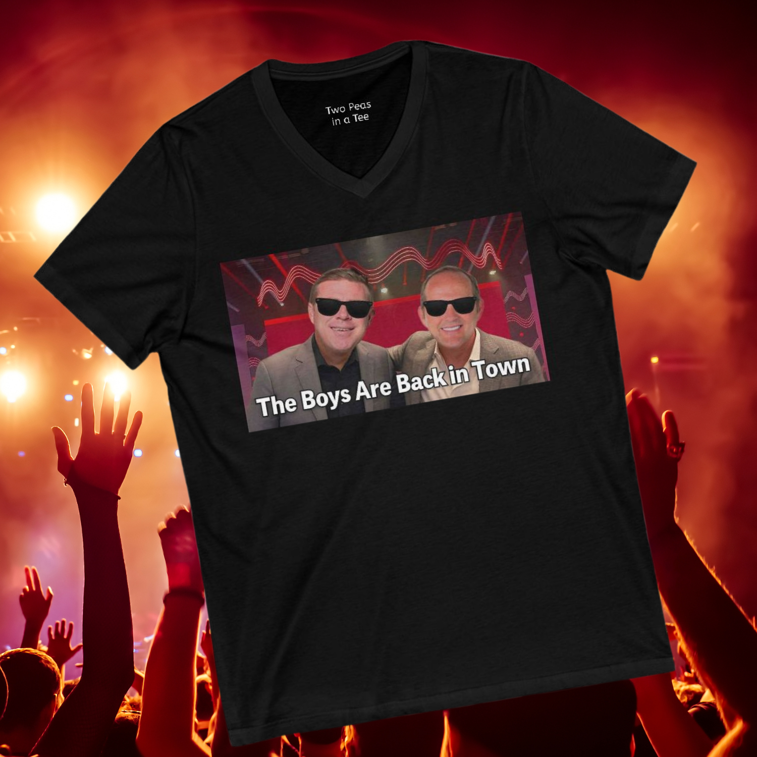 The Boys Are Back In Town - Short Sleeve V-Neck Tee