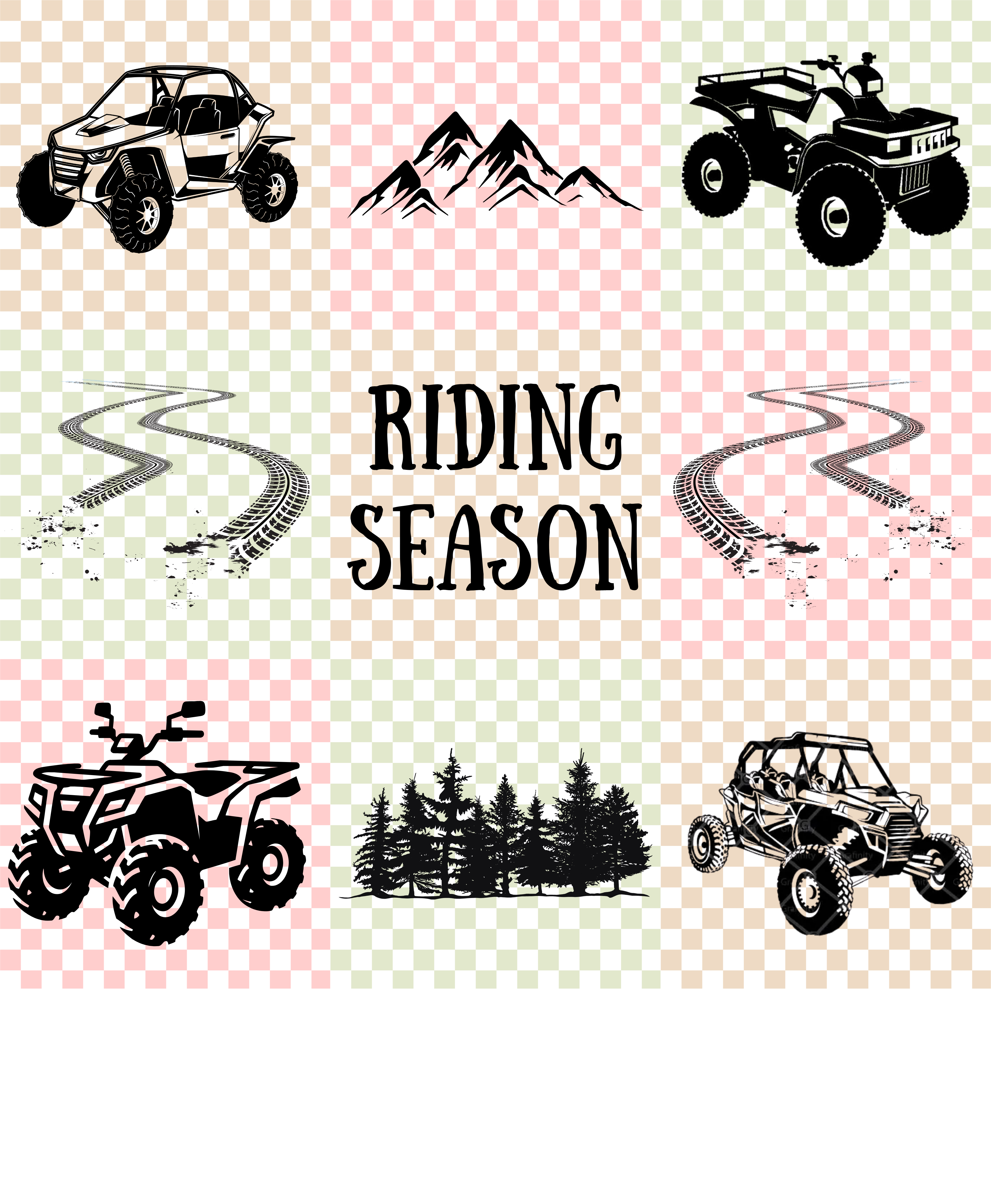 Riding Season Checkered Adult Sweatshirt product thumbnail image