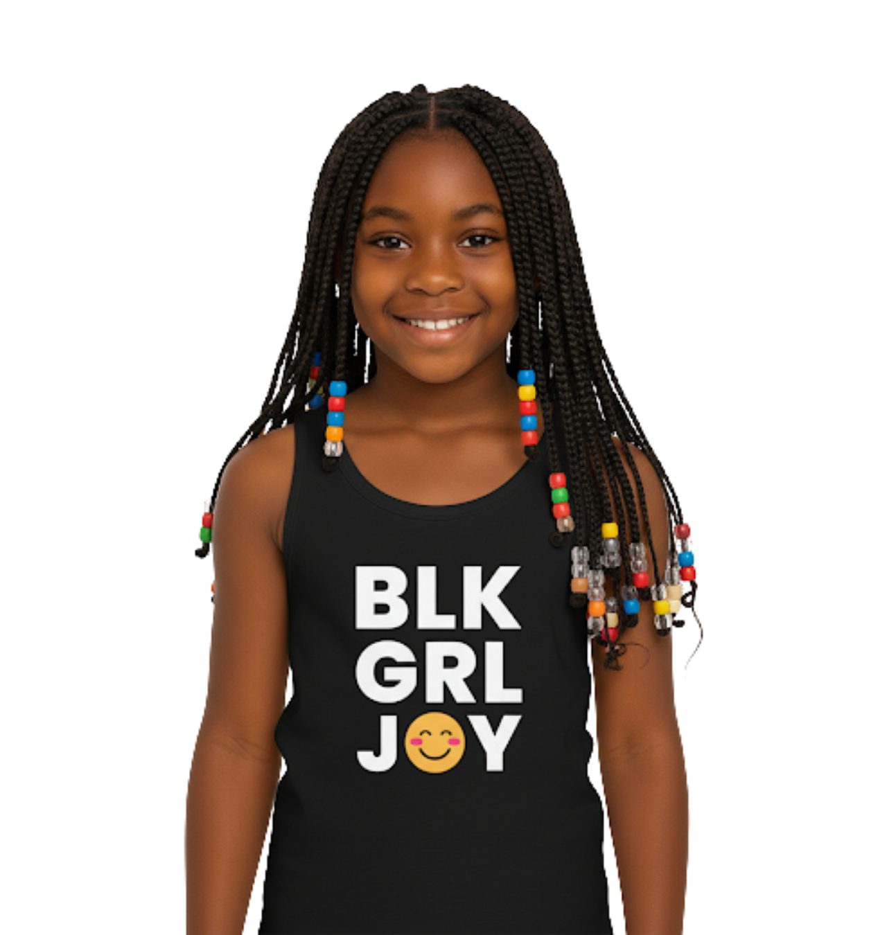 BLK GRL JOY Kid's Jersey Tank Top  | BLK GIRL COLLECTION product thumbnail image