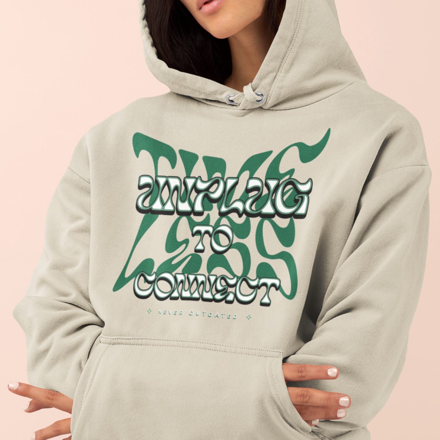 Unplug to Connect - TimeLess Hoodie, Urban Graphic Hoodie for Comfort & Style, Perfect for Casual Outings, Gifts for Hipsters, Streetwear Fashion, Everyday Wear, Lounge Attire product thumbnail image Unplug to Connect - TimeLess Hoodie, Urban Graphic Hoodie for Comfort & Style, Perfect for Casual Outings, Gifts for Hipsters, Streetwear Fashion, Everyday Wear, Lounge Attire product thumbnail image