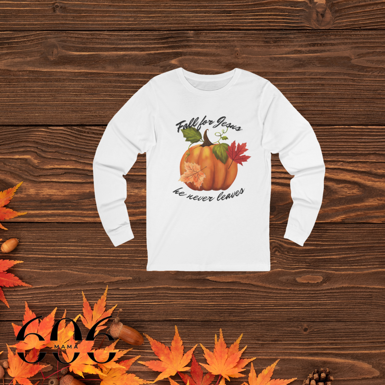 Fall for Jesus Long Sleeve Tee, Cozy Fall Apparel, Christian Pumpkin Shirt, Autumn Fashion, Perfect for Thanksgiving product thumbnail image Fall for Jesus Long Sleeve Tee, Cozy Fall Apparel, Christian Pumpkin Shirt, Autumn Fashion, Perfect for Thanksgiving product thumbnail image