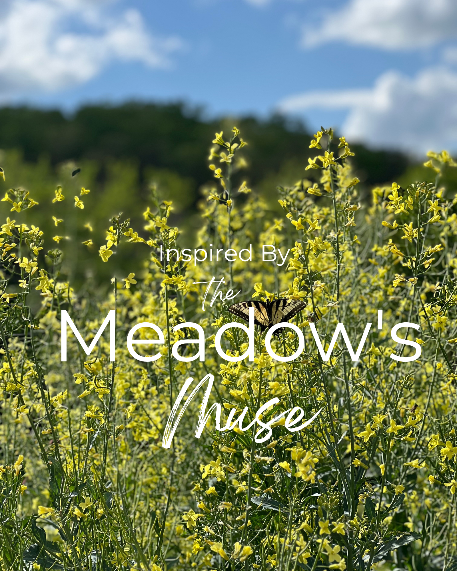 Vertical Poster - Yellow Swallowtail Butterfly and Mountain Serenity product thumbnail image