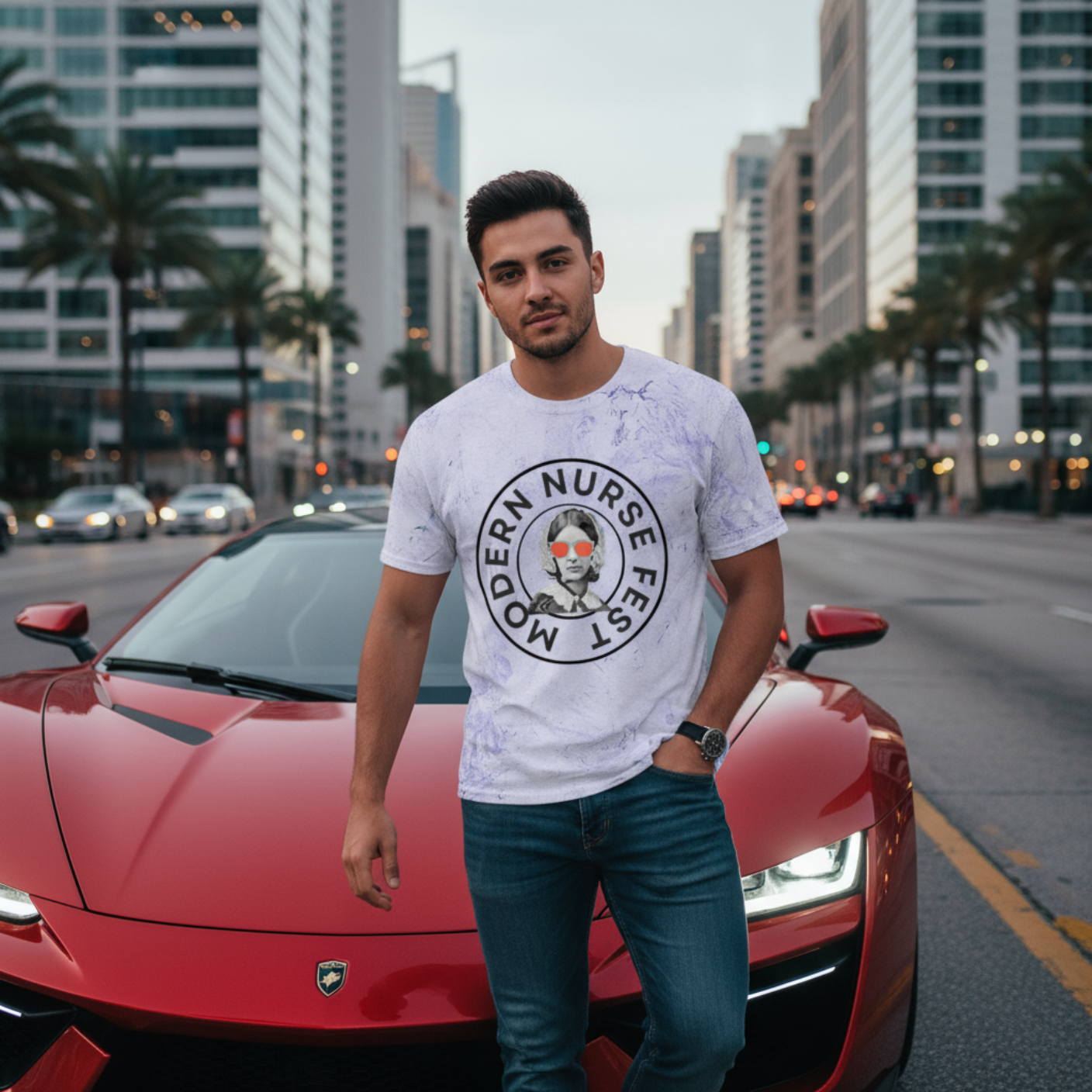 Color Blast T-Shirt Modern Nurse Fest Logo Color Blast T-Shirt Modern Nurse Fest Logo