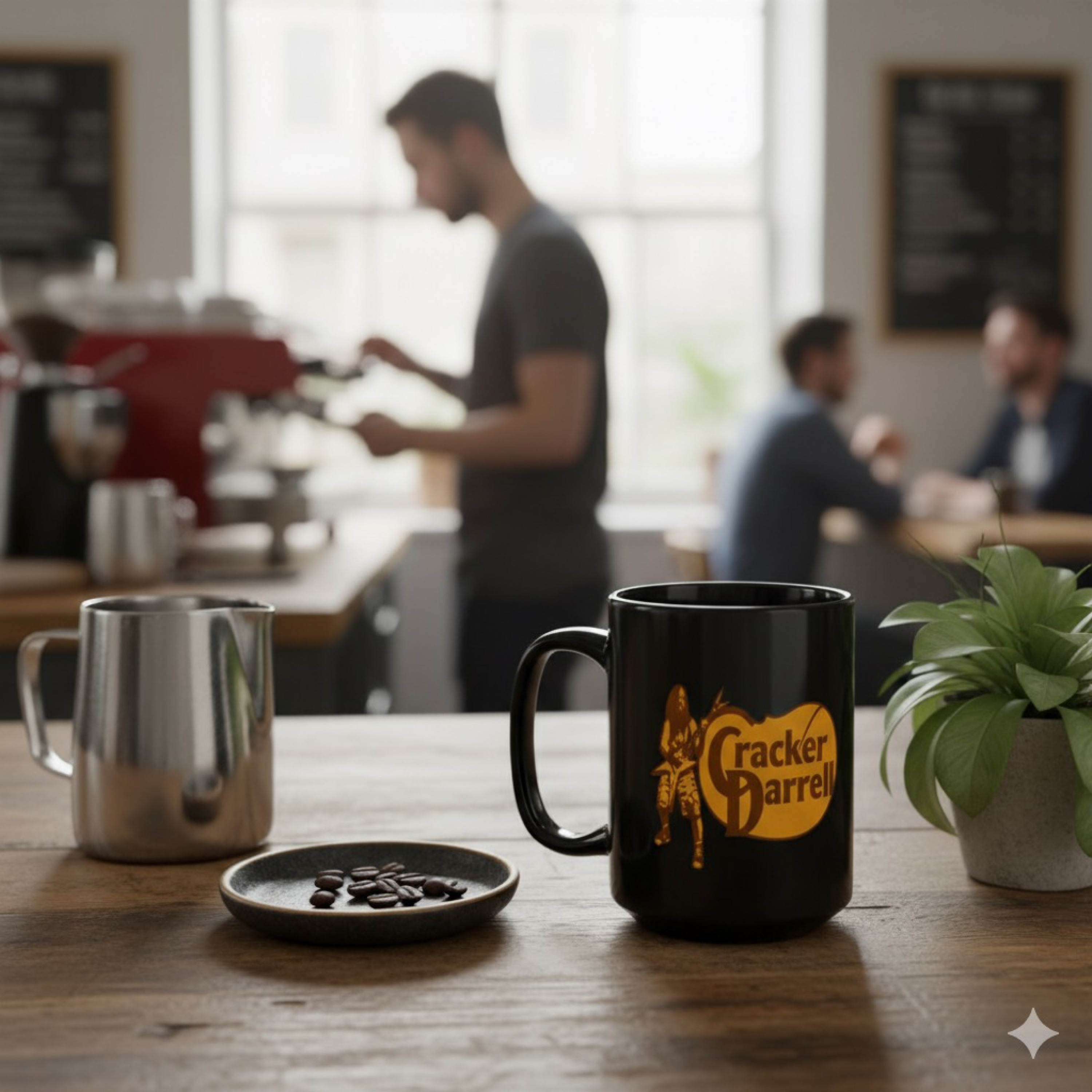 Cracker Darrell 15oz Ceramic Coffee Mug Funny Cracker Barrel Parody Rock Music Gift Black Glossy Cup for Dimebag Fans Collectors product thumbnail image