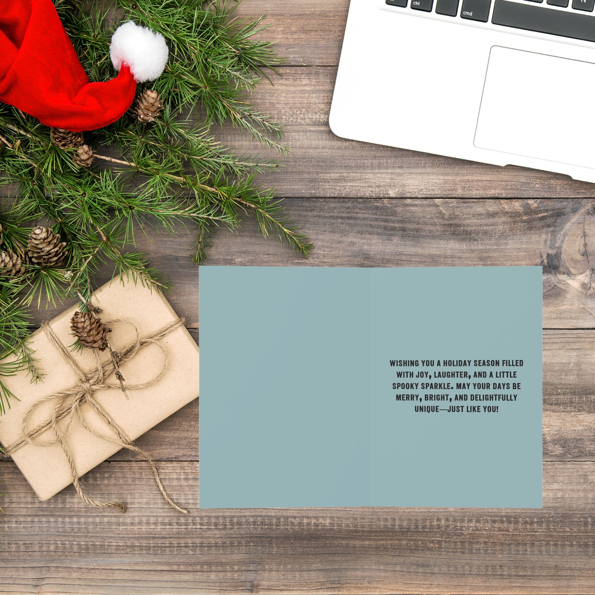 Christmas Skeleton Skaters Greeting Cards (1, 10, 30, and 50pcs) product thumbnail image