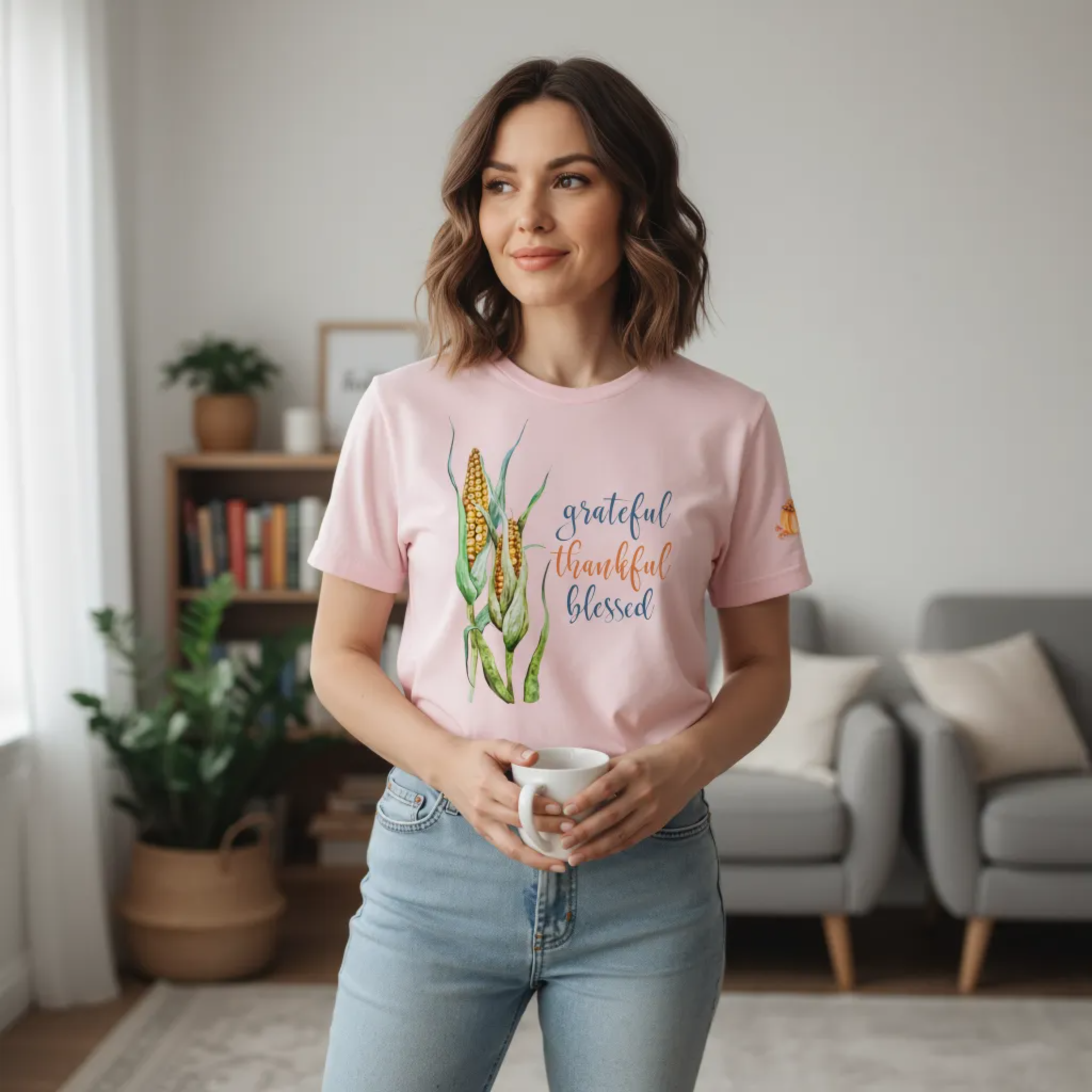 Grateful Blessed Unisex Heavy Cotton Tee, Fall Apparel, Thanksgiving Shirt, Nature Lover Gift, Inspirational Tee product thumbnail image Grateful Blessed Unisex Heavy Cotton Tee, Fall Apparel, Thanksgiving Shirt, Nature Lover Gift, Inspirational Tee product thumbnail image