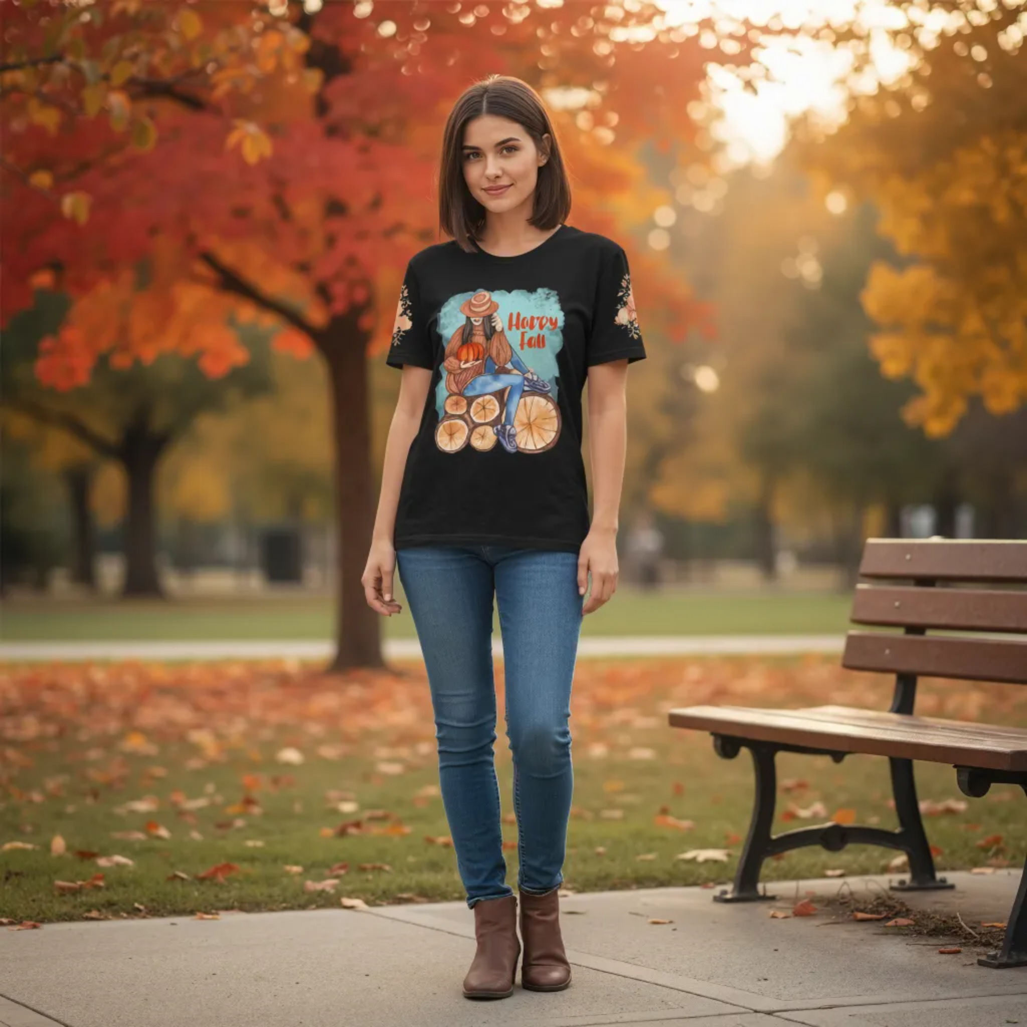 Happy Fall-Heavy Cotton Tee Many Colors