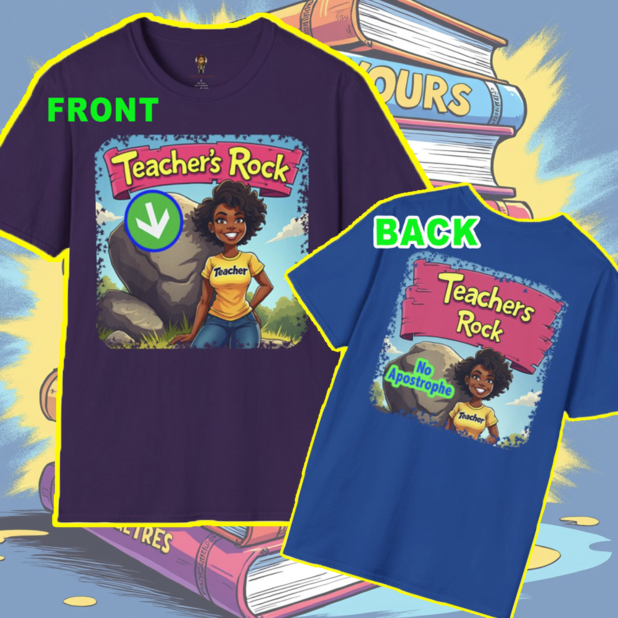 Teachers Rock, Oh Yeah! - Softstyle T-Shirt product thumbnail image