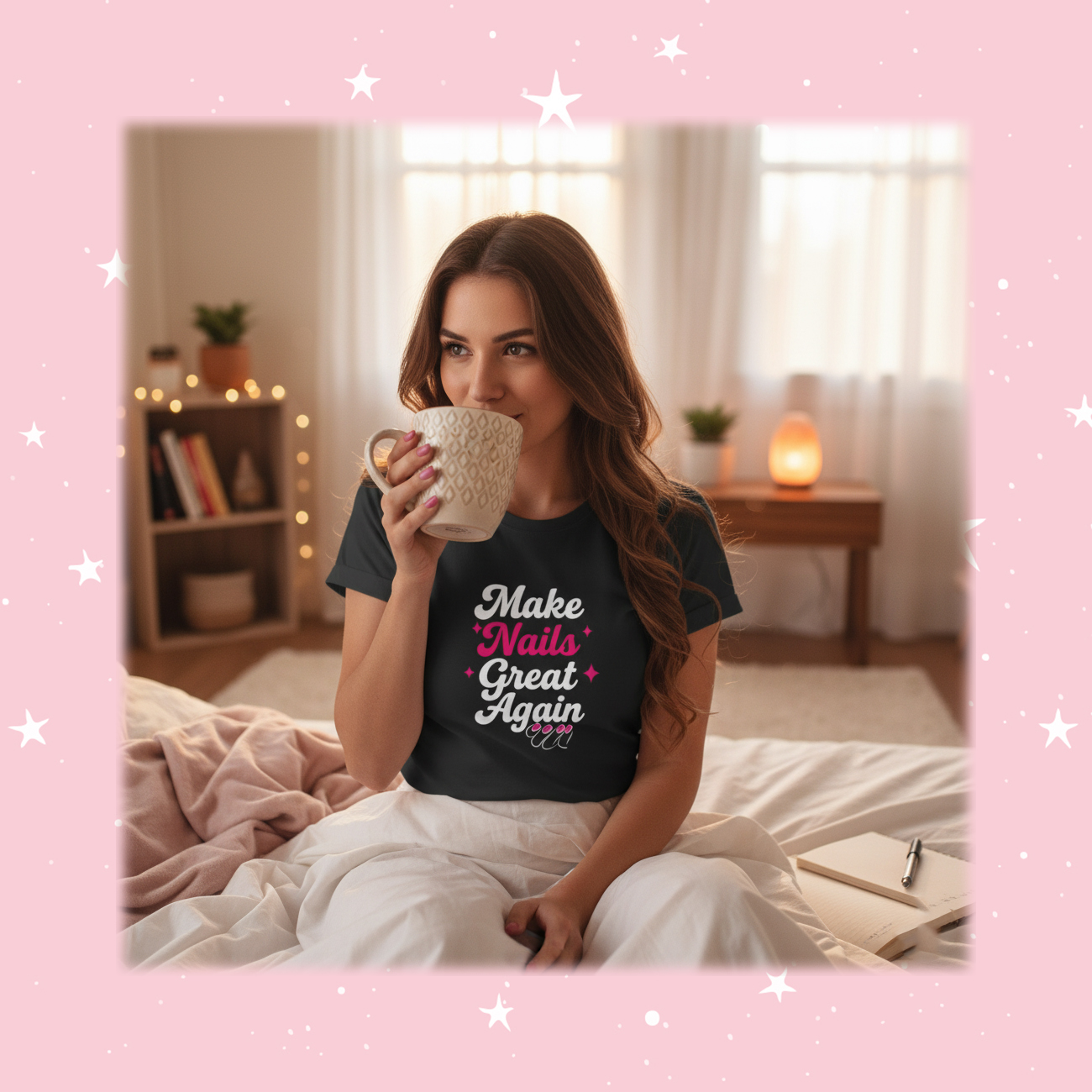 Make Nails Great Again - Women’s Black Softstyle Tee | Glamsis product thumbnail image Make Nails Great Again - Women’s Black Softstyle Tee | Glamsis product thumbnail image