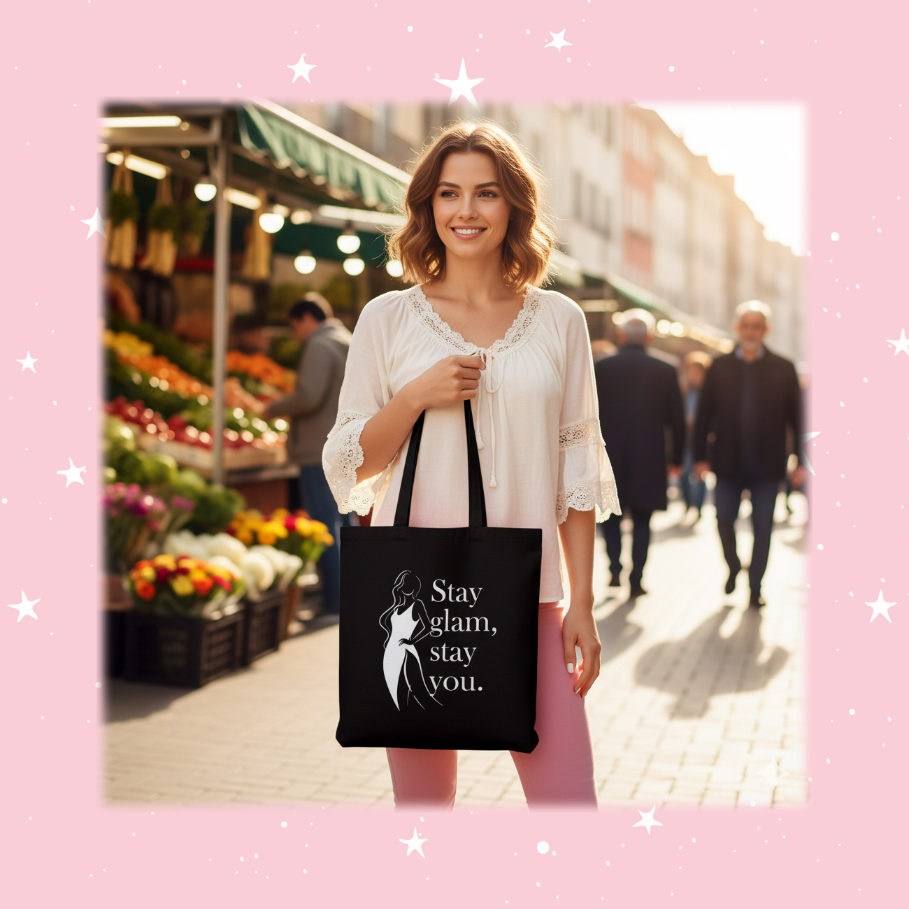 Stay Glam, Stay You – Everyday Cotton Tote Bag | Glamsis