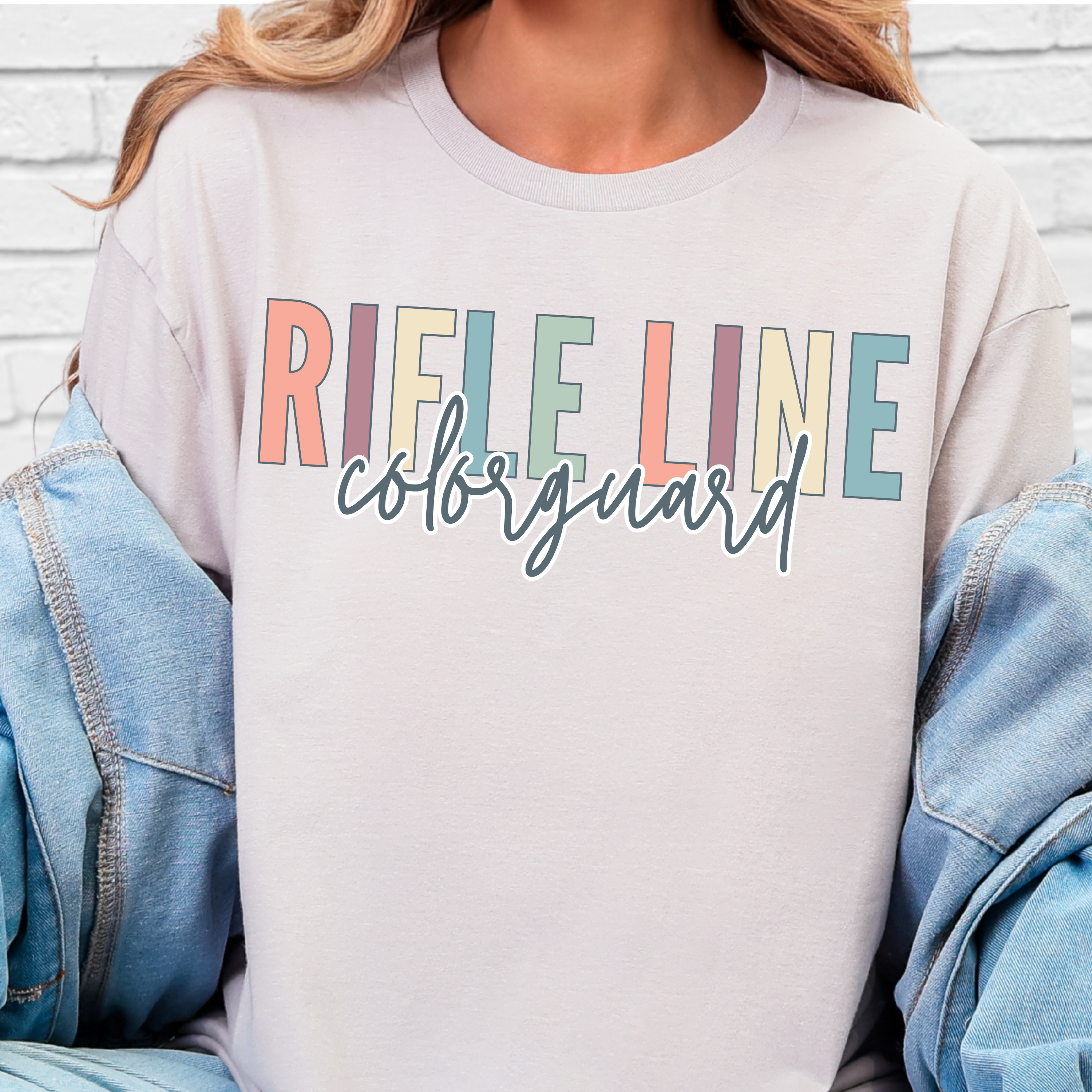 Starting Line Design Co - Rifle Line Colorful Varsity Tee Starting Line Design Co - Rifle Line Colorful Varsity Tee