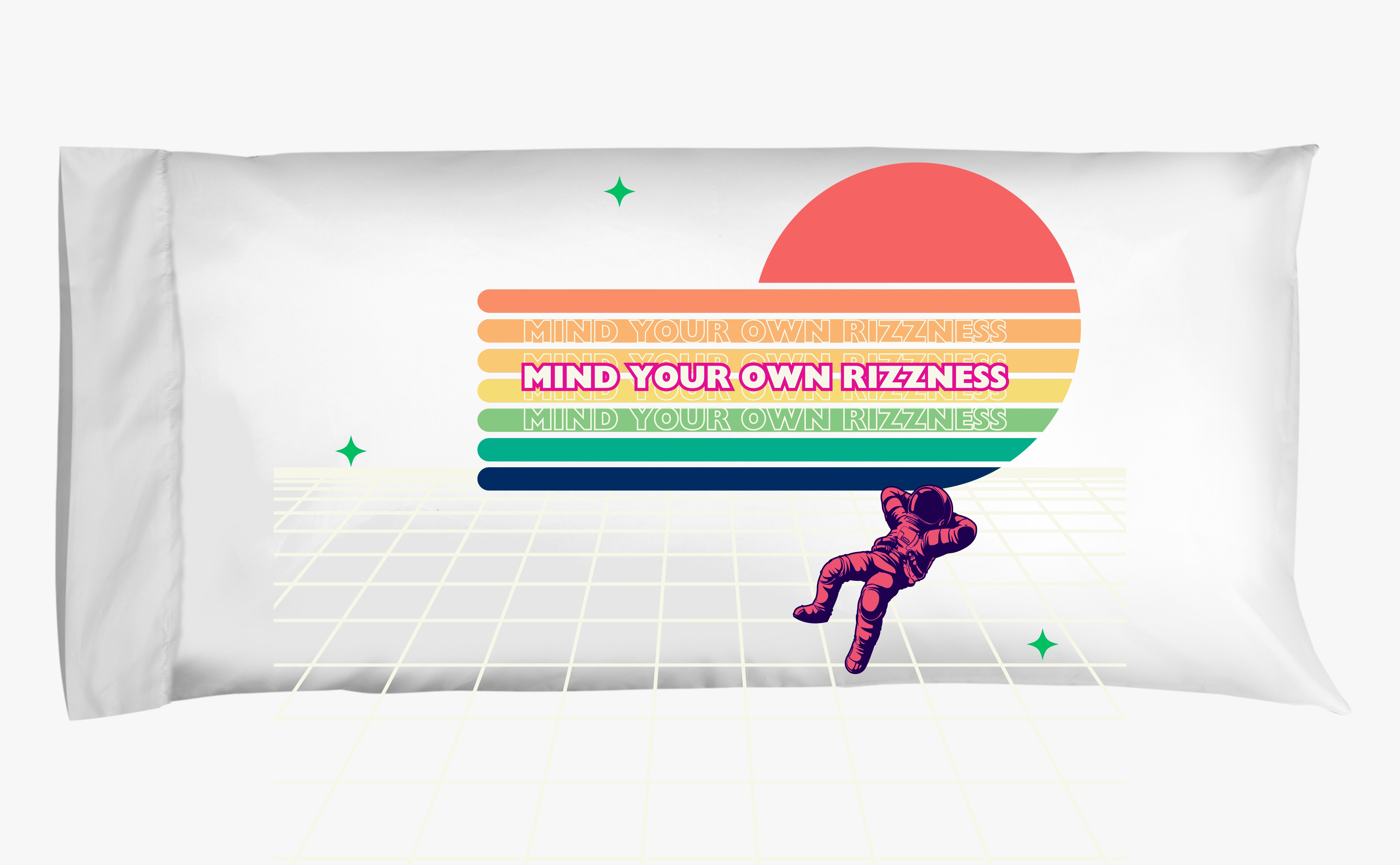 Retro Microfiber Pillowcase - Space Decor, Bedroom Essentials