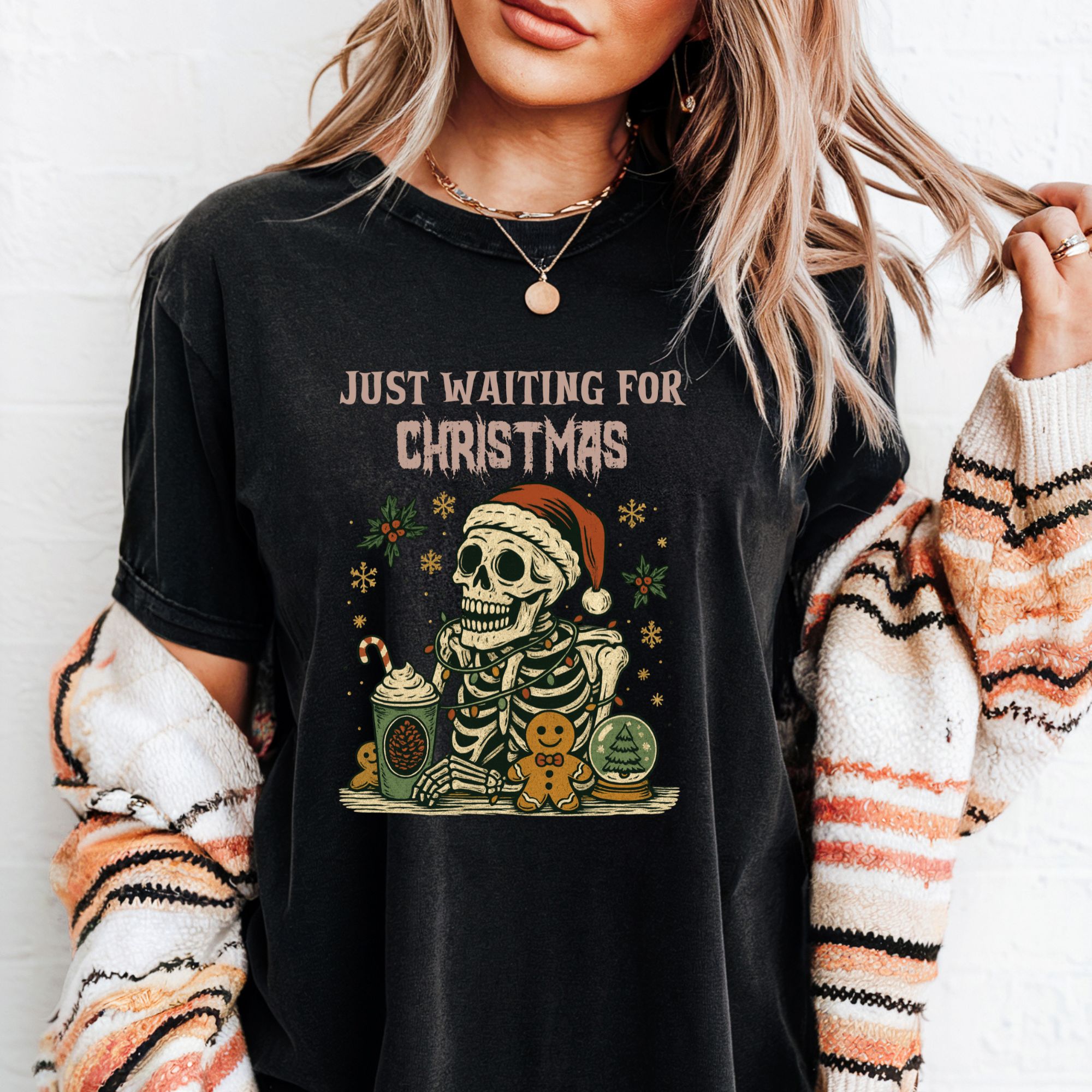 Skeleton Christmas T-shirt product thumbnail image