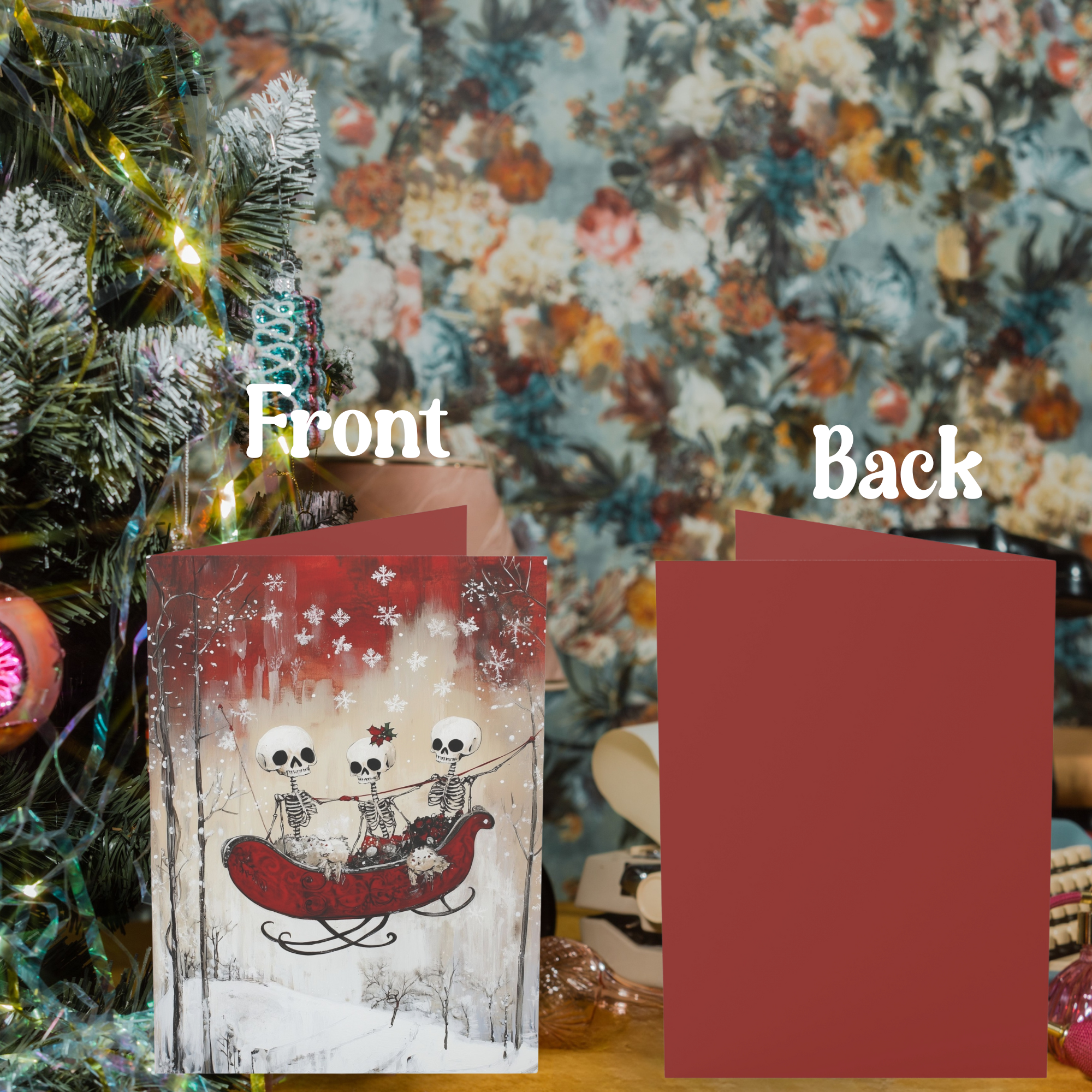 Christmas Card Skeleton Sleigh product thumbnail image