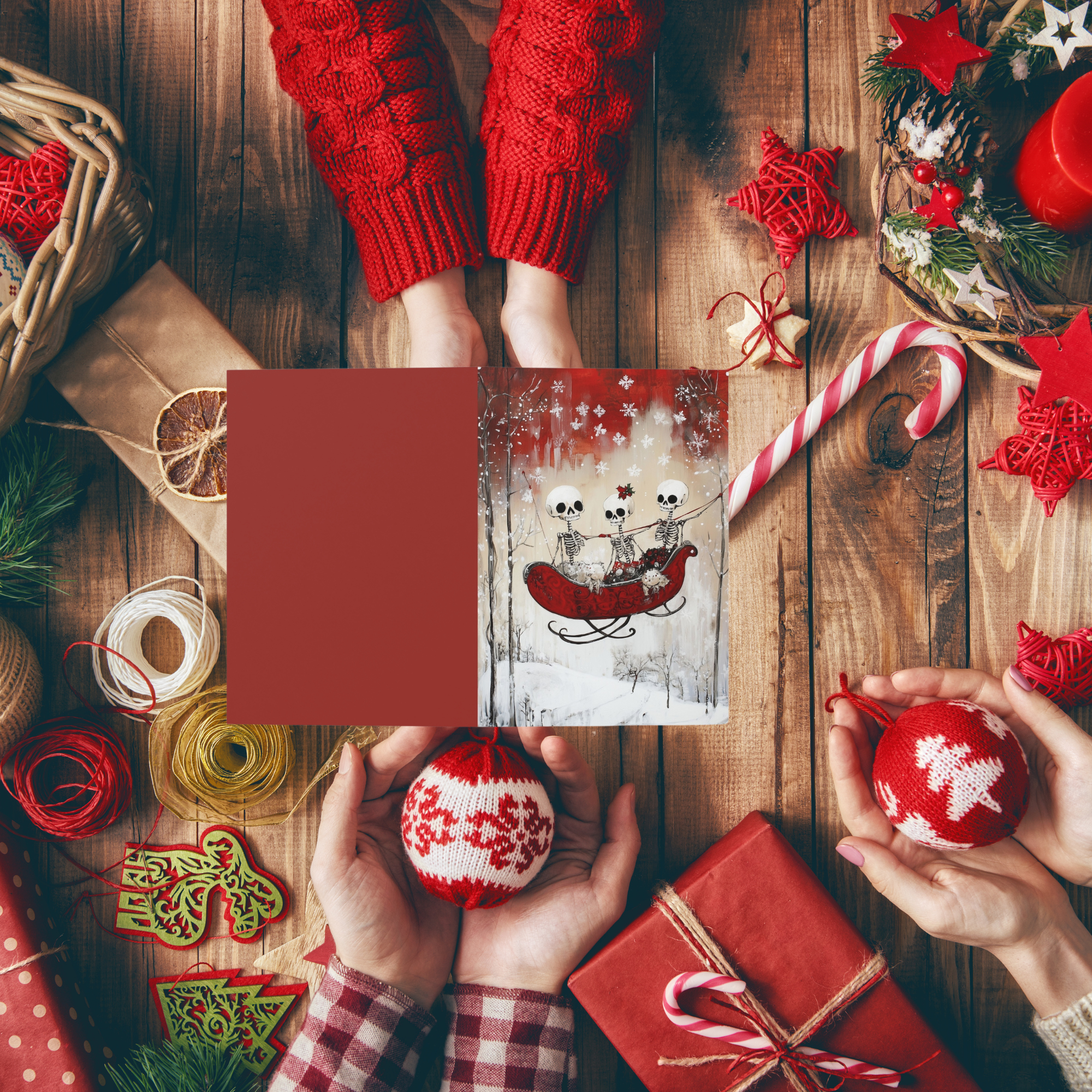 Christmas Card Skeleton Sleigh product thumbnail image