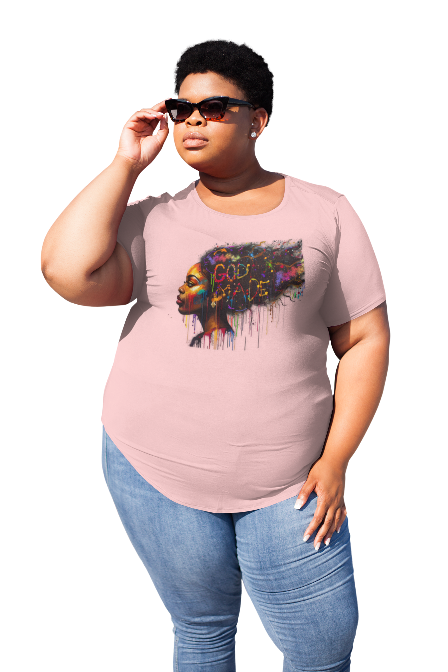 'GOD MADE' Woman of God 3 "P's" Tee - Celebrating Strength and Beauty product thumbnail image 'GOD MADE' Woman of God 3 "P's" Tee - Celebrating Strength and Beauty product thumbnail image