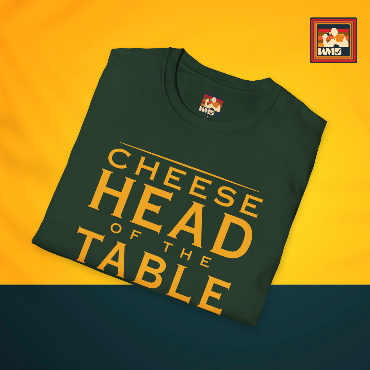 Cheese Head of the Table Unisex T-Shirt - Playful, Fun Apparel for Cheese Heads, Green Bay Packers, Roman Reigns, Game Day, Sports Fanwear, Unique Gift Idea product thumbnail image