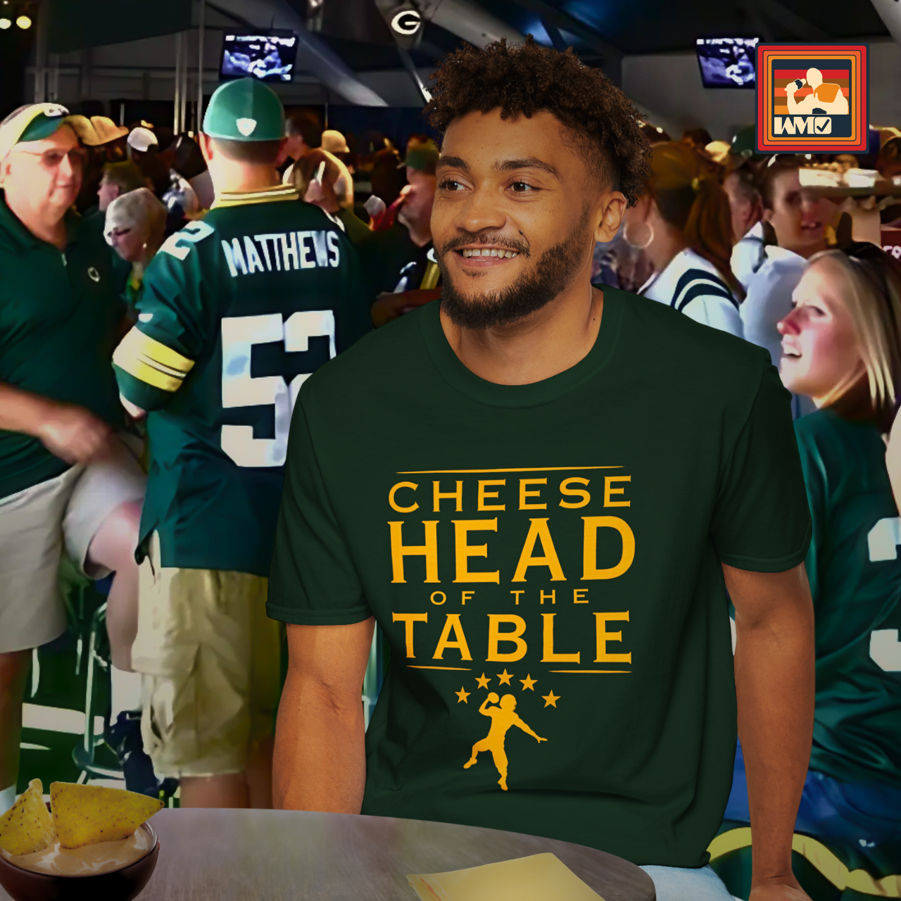 Cheese Head of the Table Unisex T-Shirt - Playful, Fun Apparel for Cheese Heads, Green Bay Packers, Roman Reigns, Game Day, Sports Fanwear, Unique Gift Idea product thumbnail image Cheese Head of the Table Unisex T-Shirt - Playful, Fun Apparel for Cheese Heads, Green Bay Packers, Roman Reigns, Game Day, Sports Fanwear, Unique Gift Idea product thumbnail image
