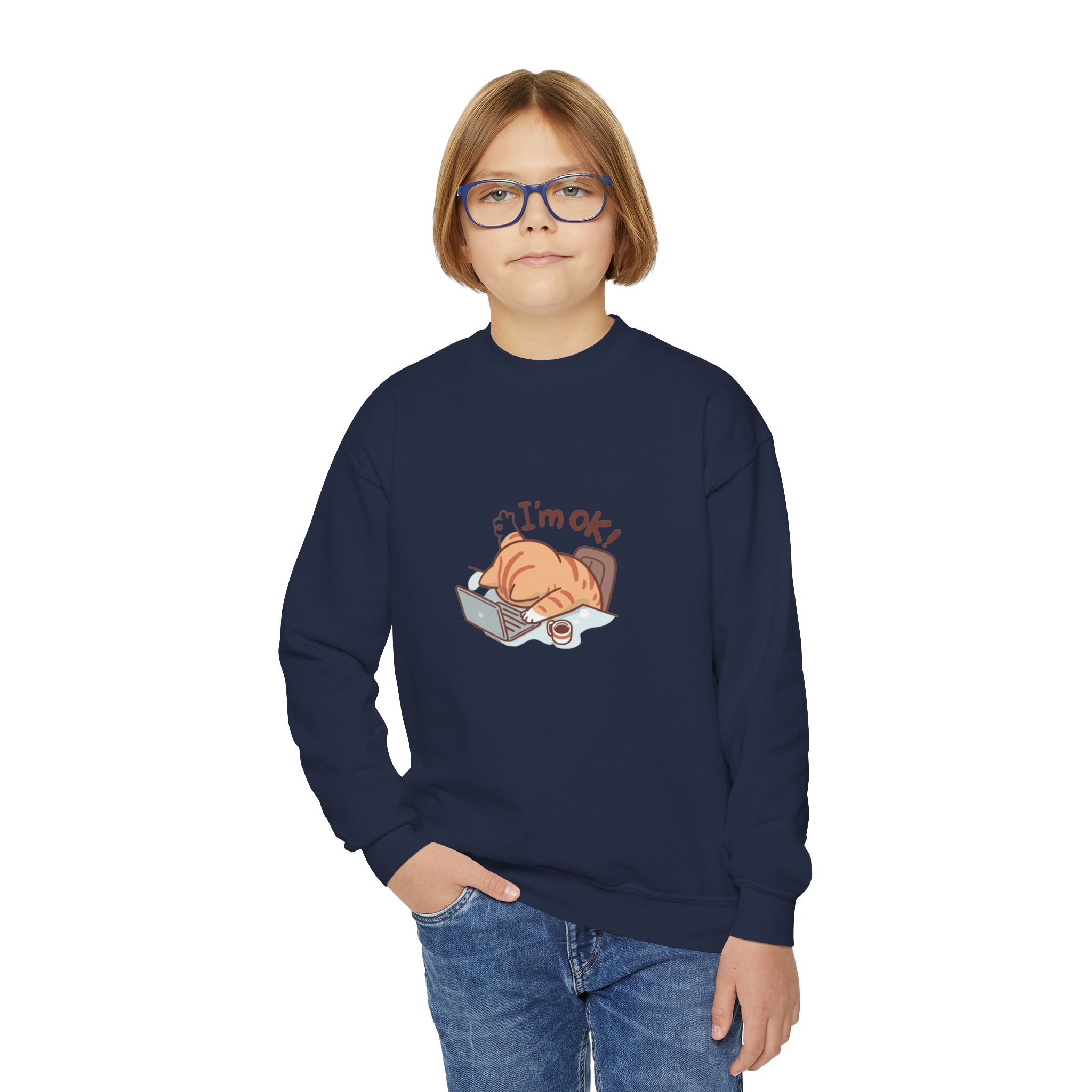 Personalized Youth Sweatshirt, for Friends, Casual Wear, Custom Birthday Gift, Holiday Apparel, Comfortable Sweater for ages 10-16 years product thumbnail image