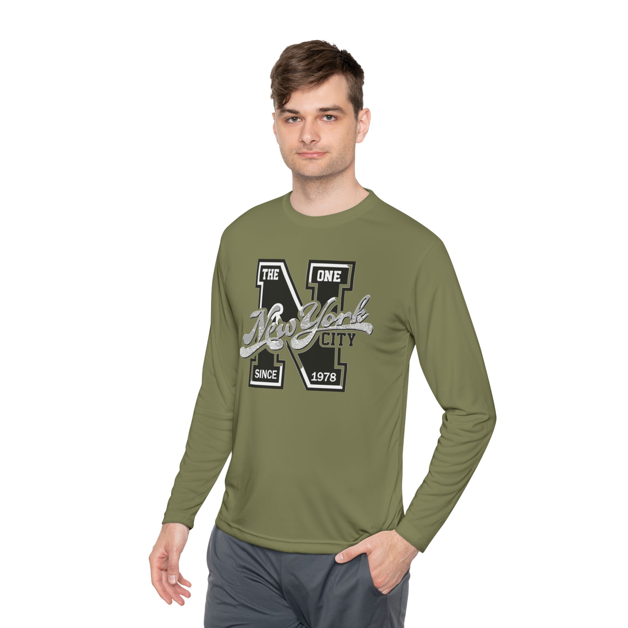 Personalized Lightweight Long Sleeve T-shirt, Stylish Comfort Tee, Everyday Wear, Casual Style, Gift for Him or Her, Perfect for Birthdays product thumbnail image